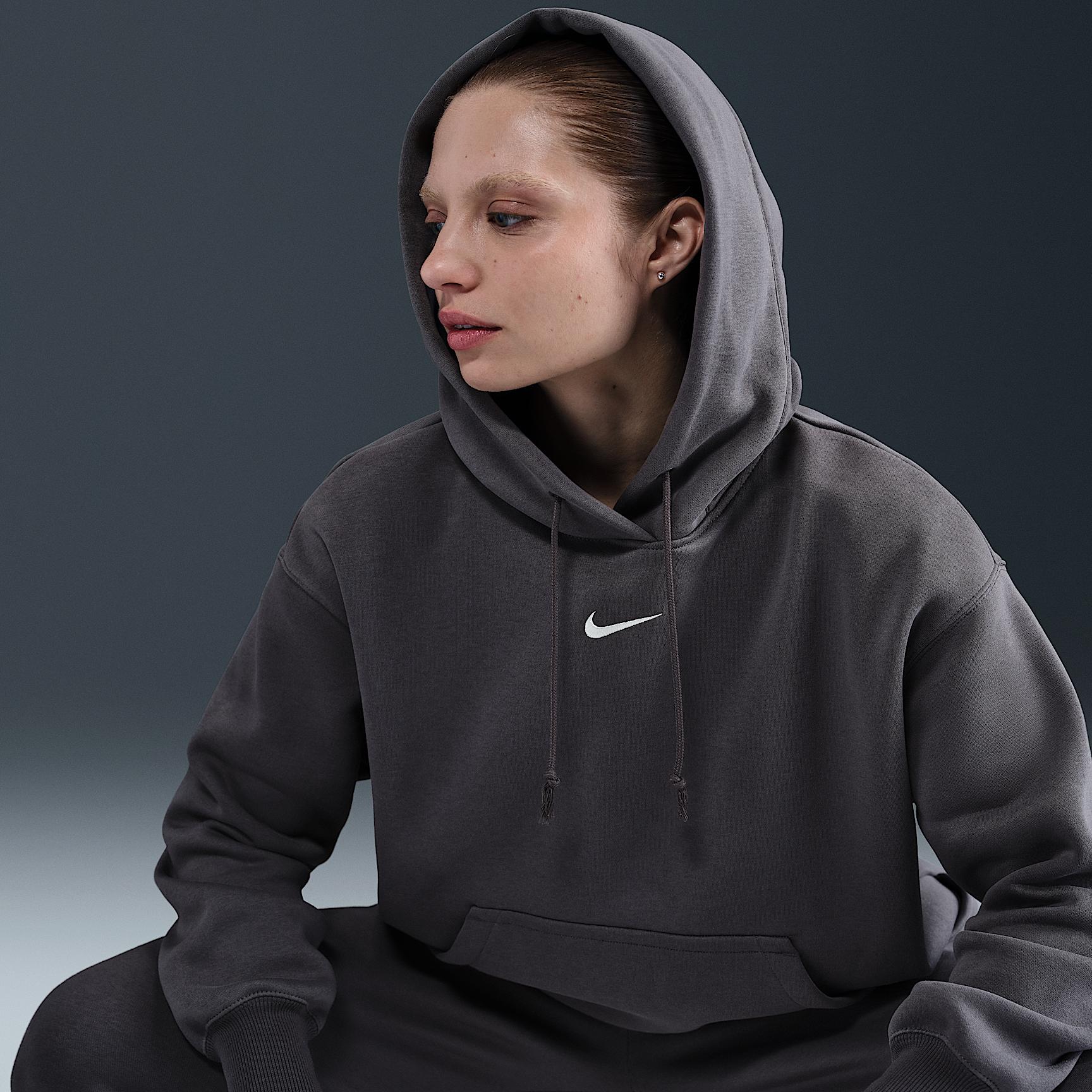 Womens Nike Sportswear Phoenix Fleece Oversized Pullover Hoodie | DQ5860-036 Product Image