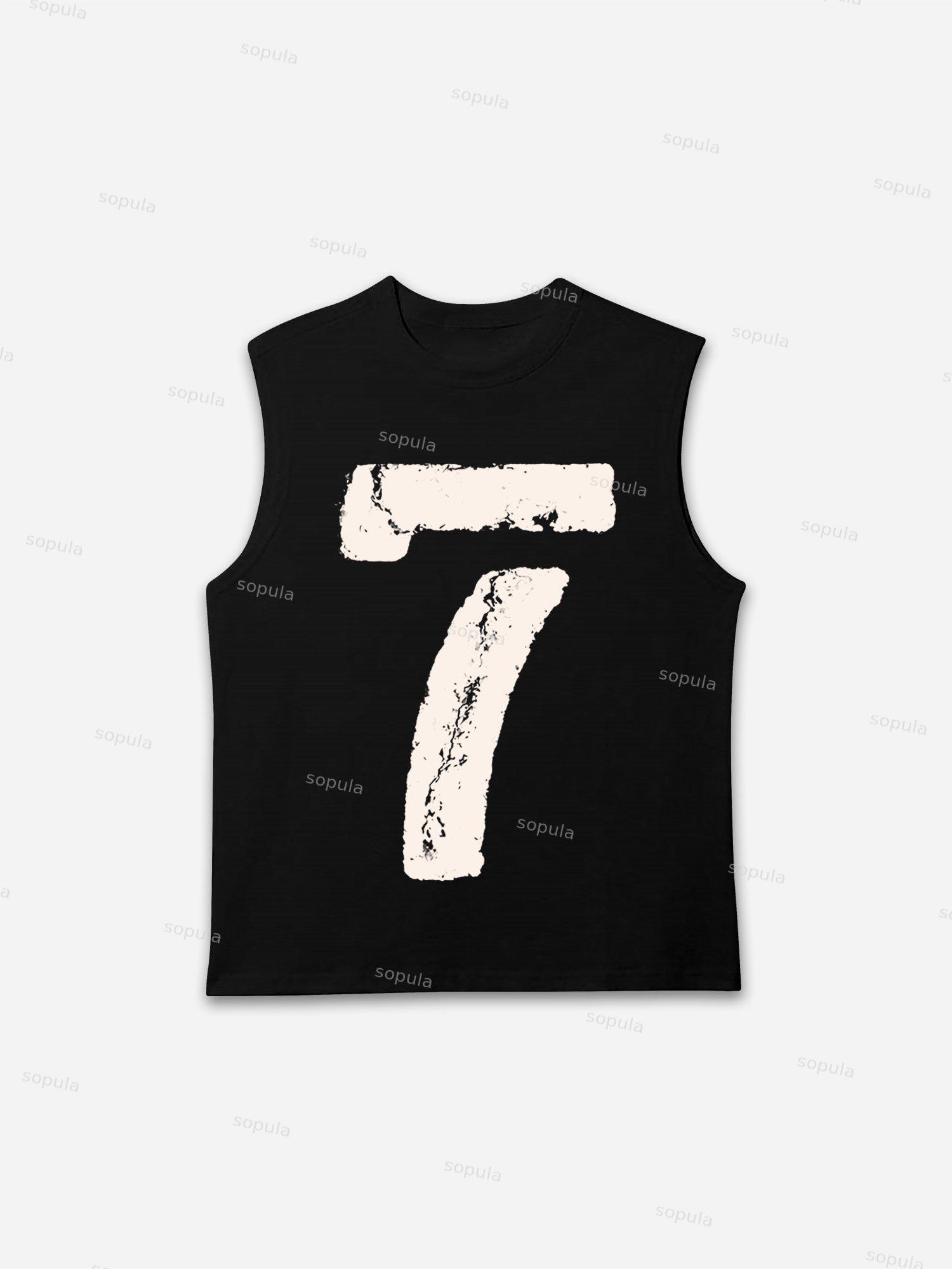 Sopula Vintage Aged No. 7 Graphic Tank Top Product Image
