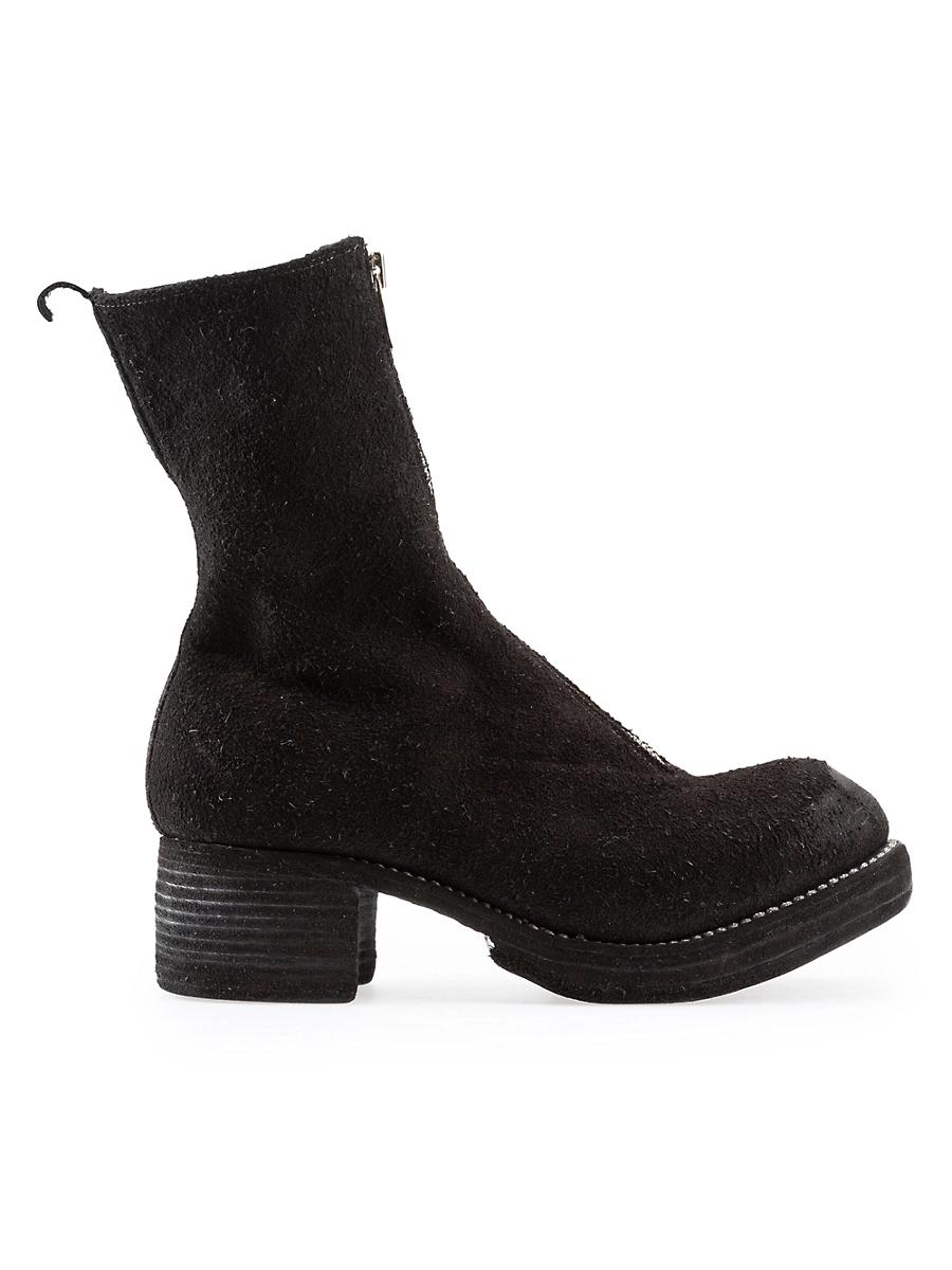 Mens Leather Front Zip Boots Product Image
