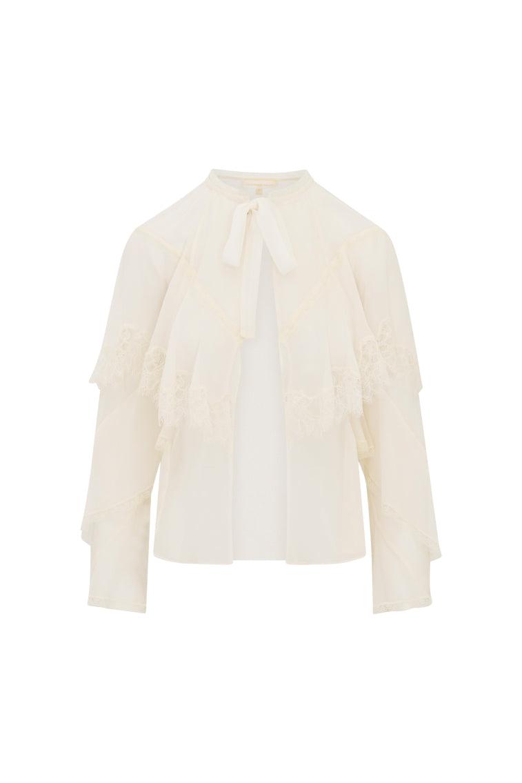 Afton Silk Lace Blouse Product Image