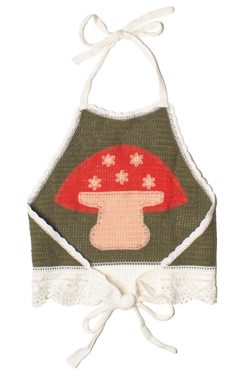 Crochet Mushroom Halter Top Product Image