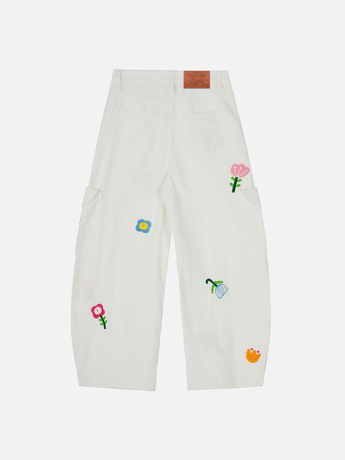 Aelfric Eden Crochet Flower Baggy Barrel Pants Product Image