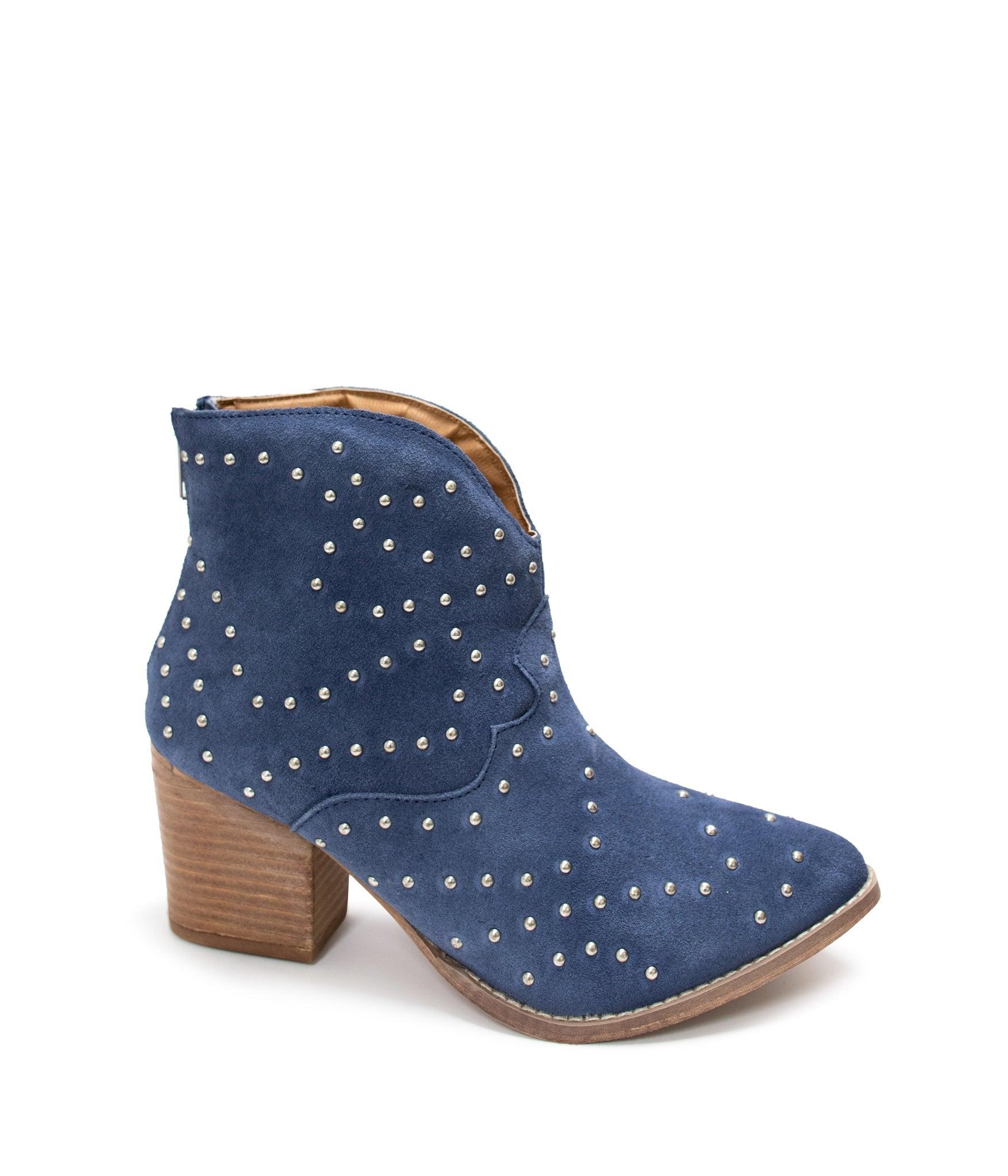 Twilight Studded Heeled Ankle Boot in Denim (Online Exclusive) Product Image