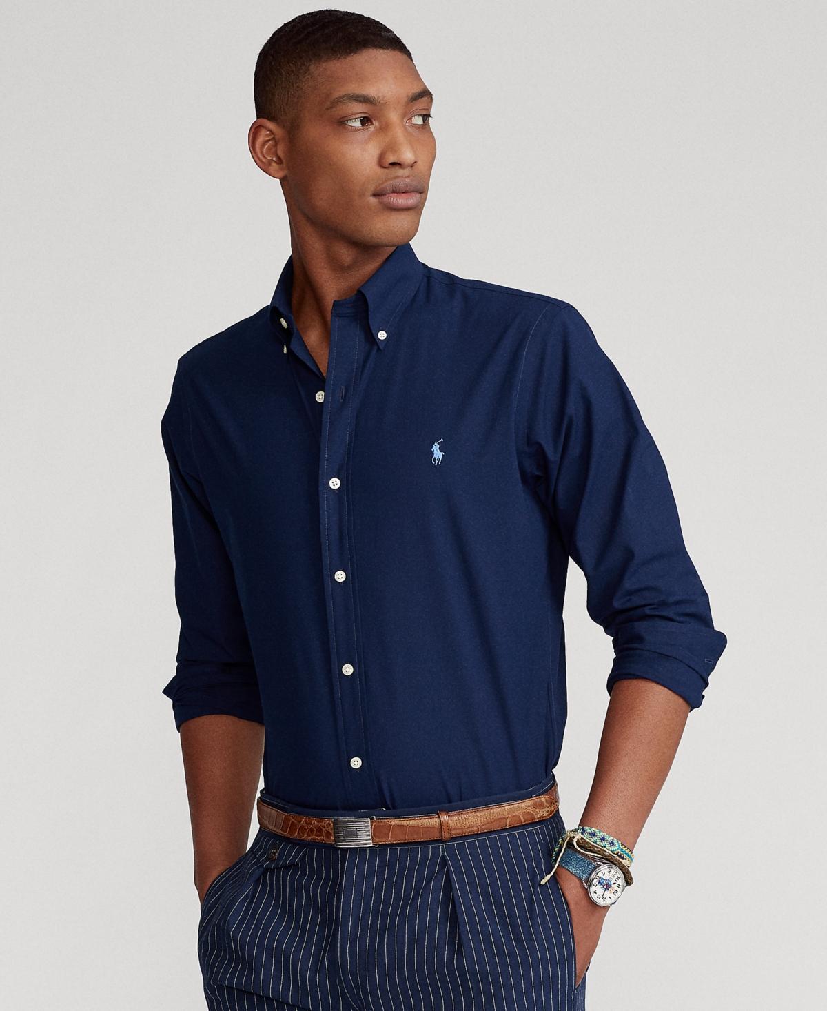 POLO RALPH LAUREN Camicia Bd In Popeline Stretch Slim-fit Shirt In Blue Product Image