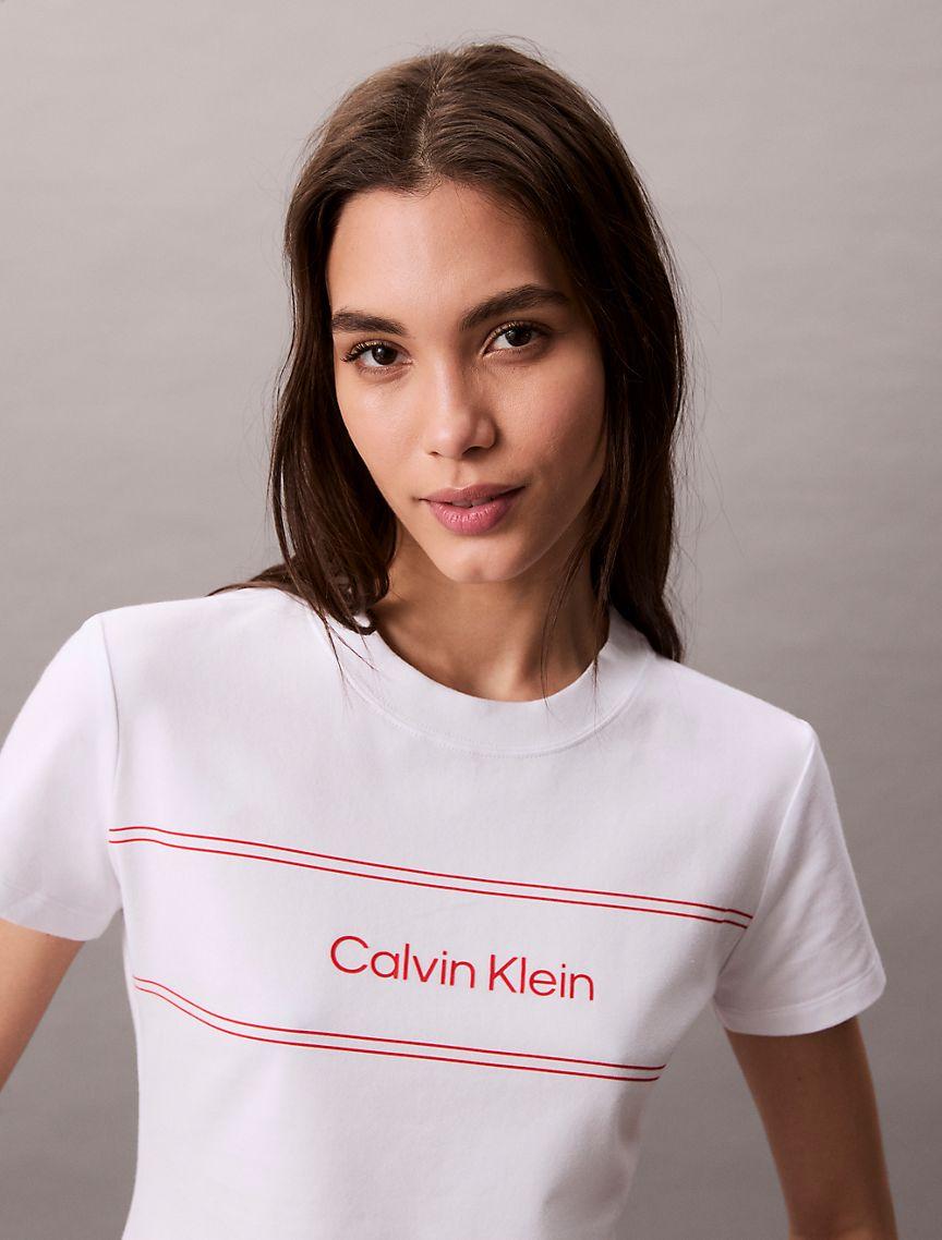 Stripe Logo Graphic Slim T-Shirt  Product Image