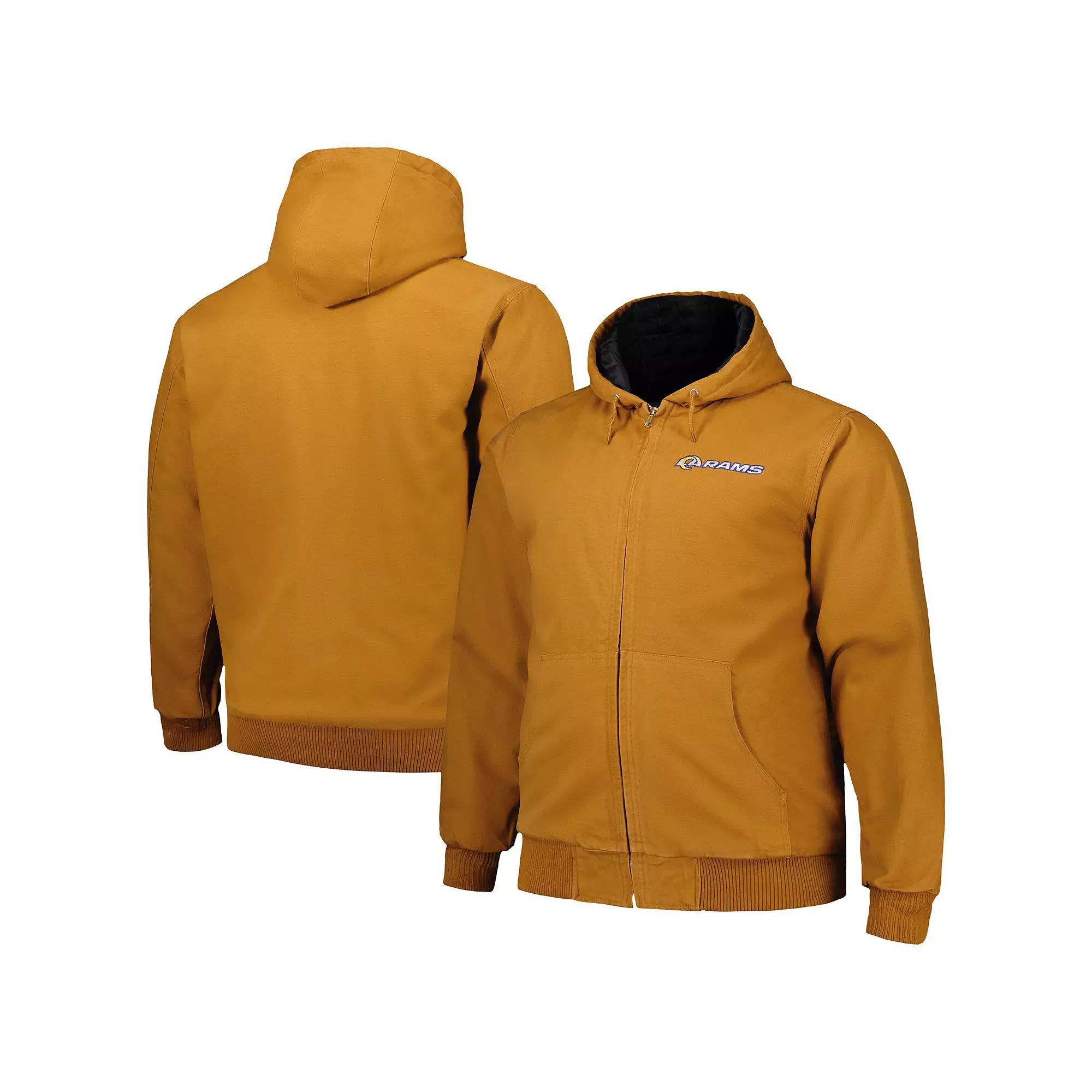 Men's Dunbrooke Tan Los Angeles Rams Big & Tall Dakota Canvas Hoodie Full-Zip Jacket, Size: XLT, Team Product Image