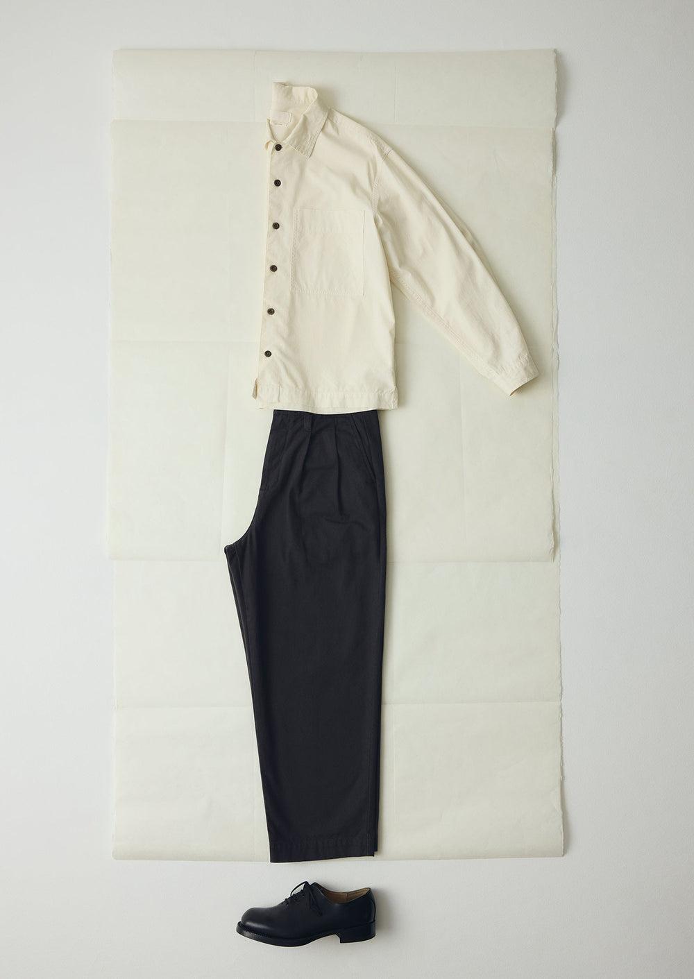 Garment Dyed Oxford Shirt | Ecru Product Image