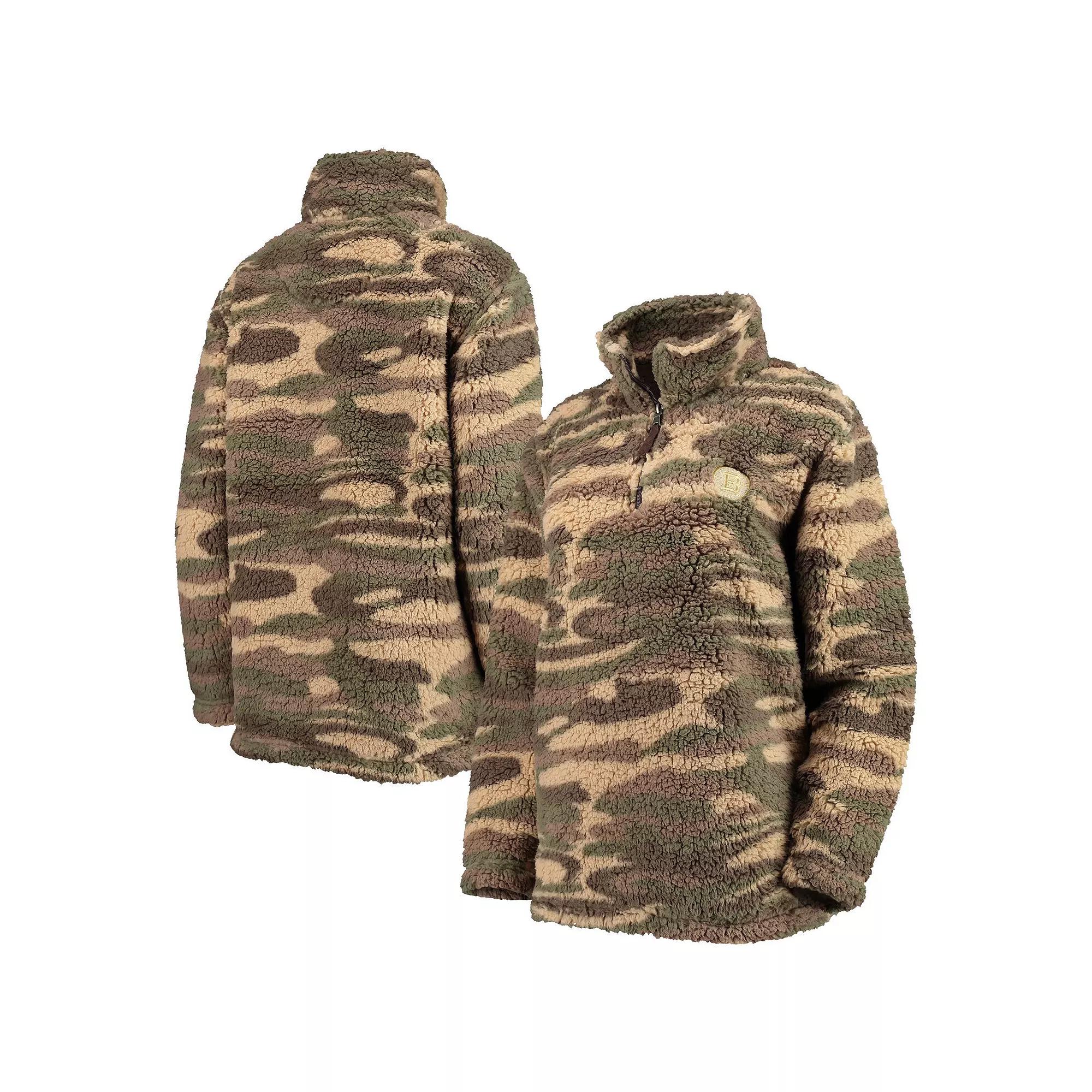 Women's G-III Sports by Carl Banks Camo Pittsburgh Penguins Sherpa Quarter-Zip Jacket,  Product Image