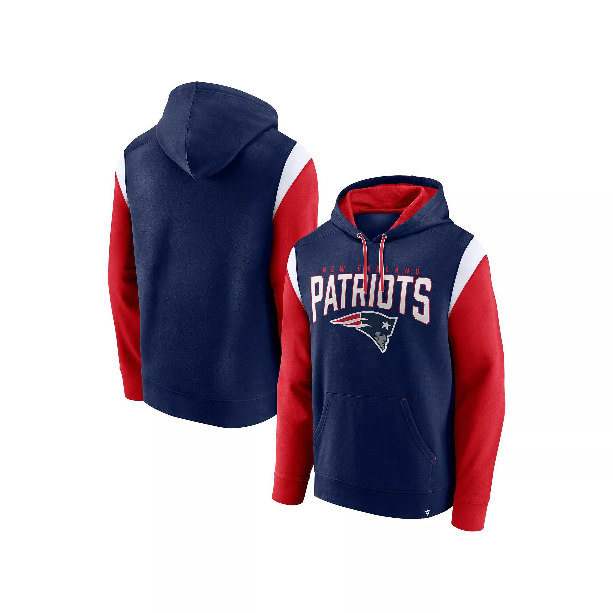 Men's Fanatics Branded Navy New England Patriots Trench Battle Pullover Hoodie, Size: Large, Blue Product Image