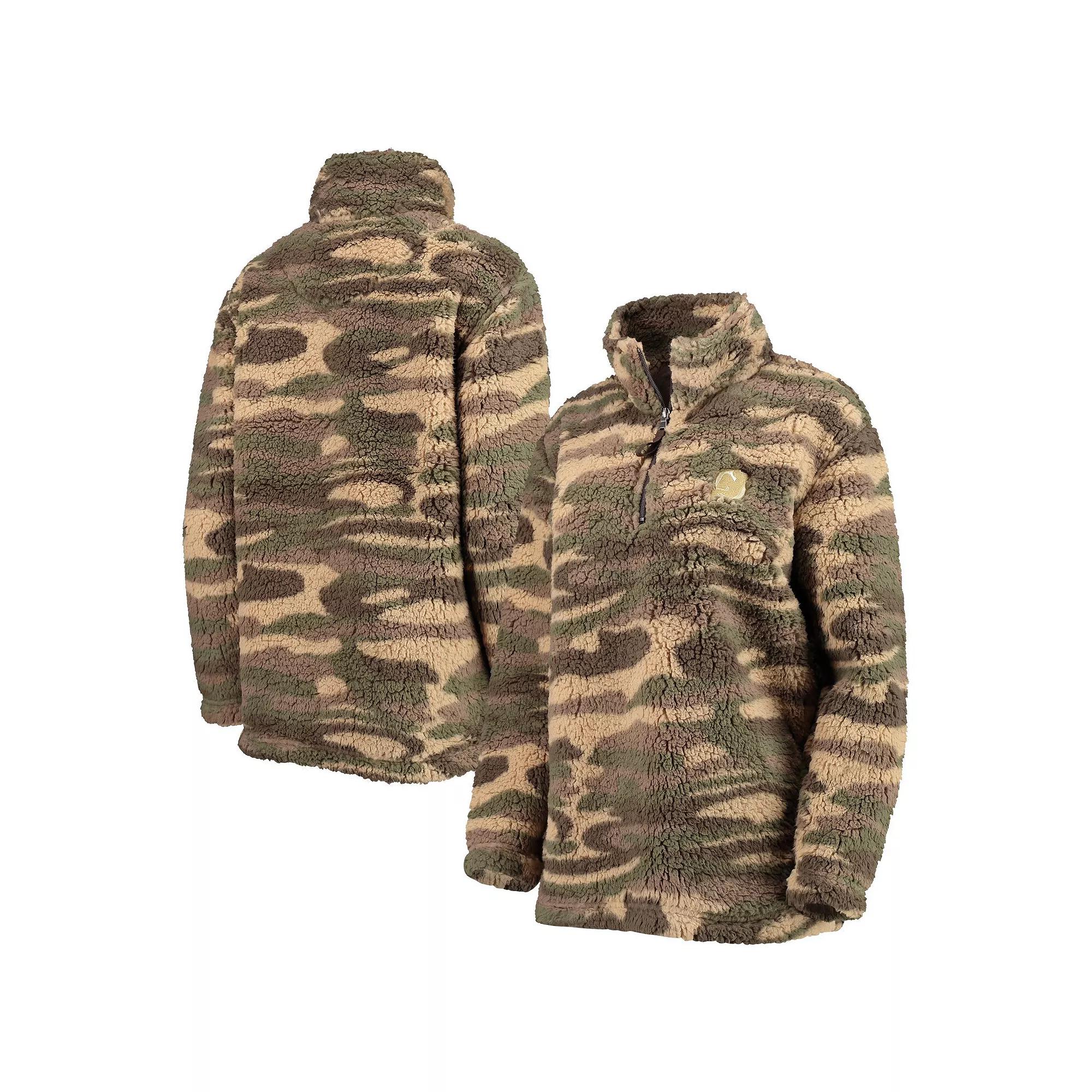Women's G-III Sports by Carl Banks Camo Pittsburgh Penguins Sherpa Quarter-Zip Jacket,  Product Image