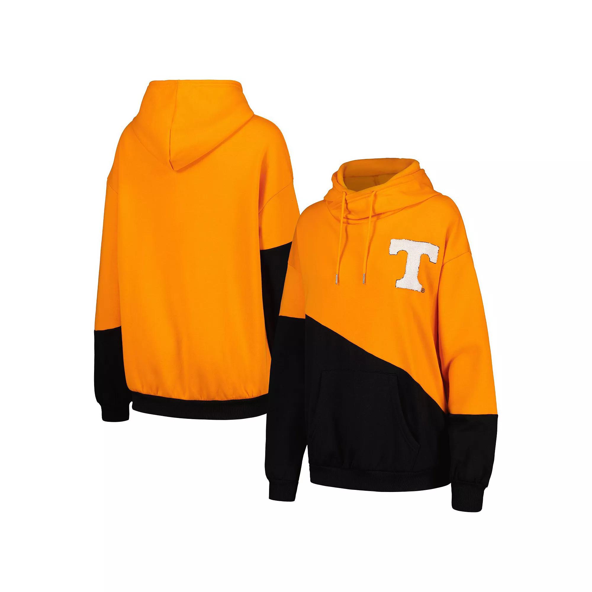 Women's Gameday Couture Tennessee Orange/Black Tennessee Volunteers Matchmaker Diagonal Cowl Pullover Hoodie, Size: Small Product Image