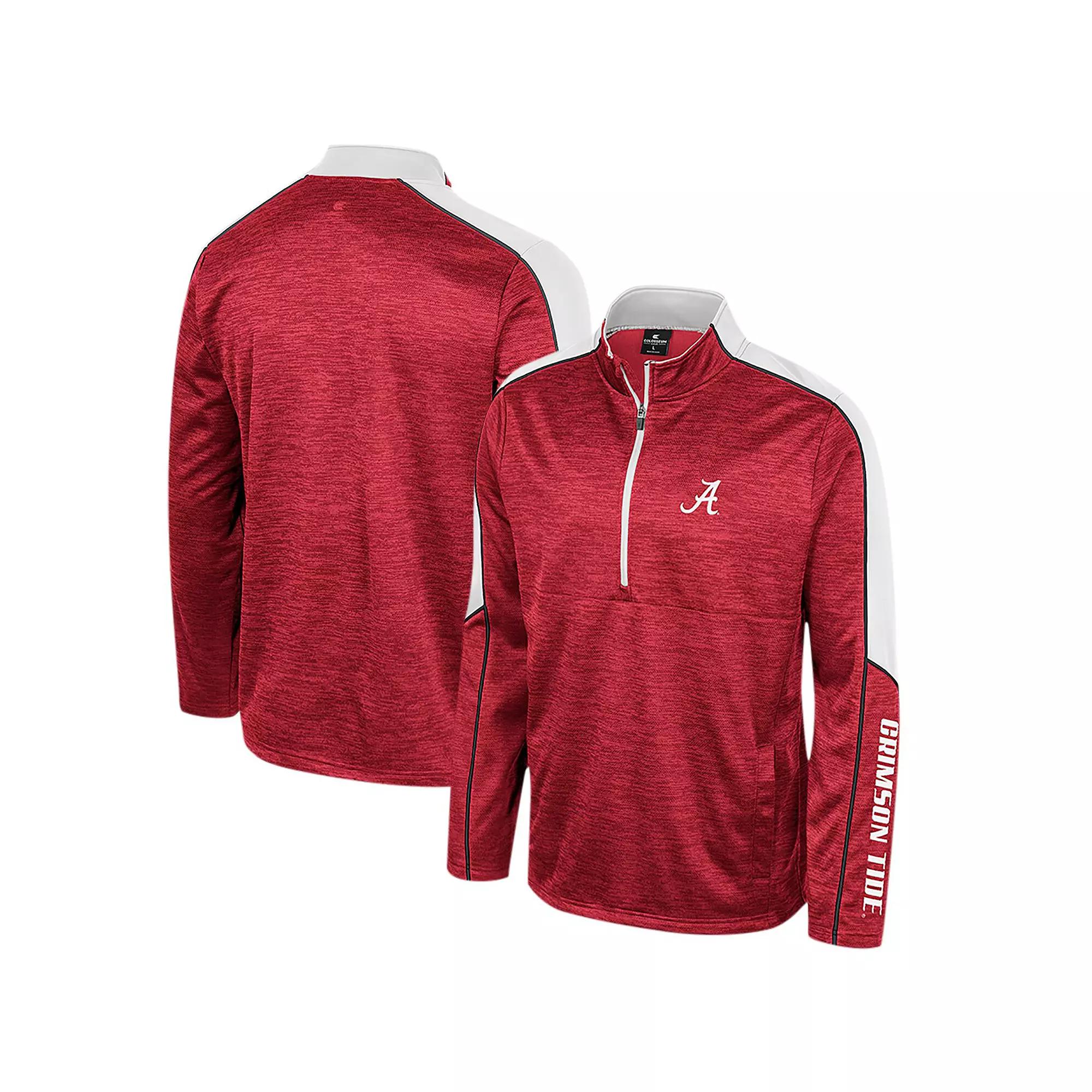 Men's Colosseum Crimson Alabama Crimson Tide Marled Half-Zip Jacket,  Product Image