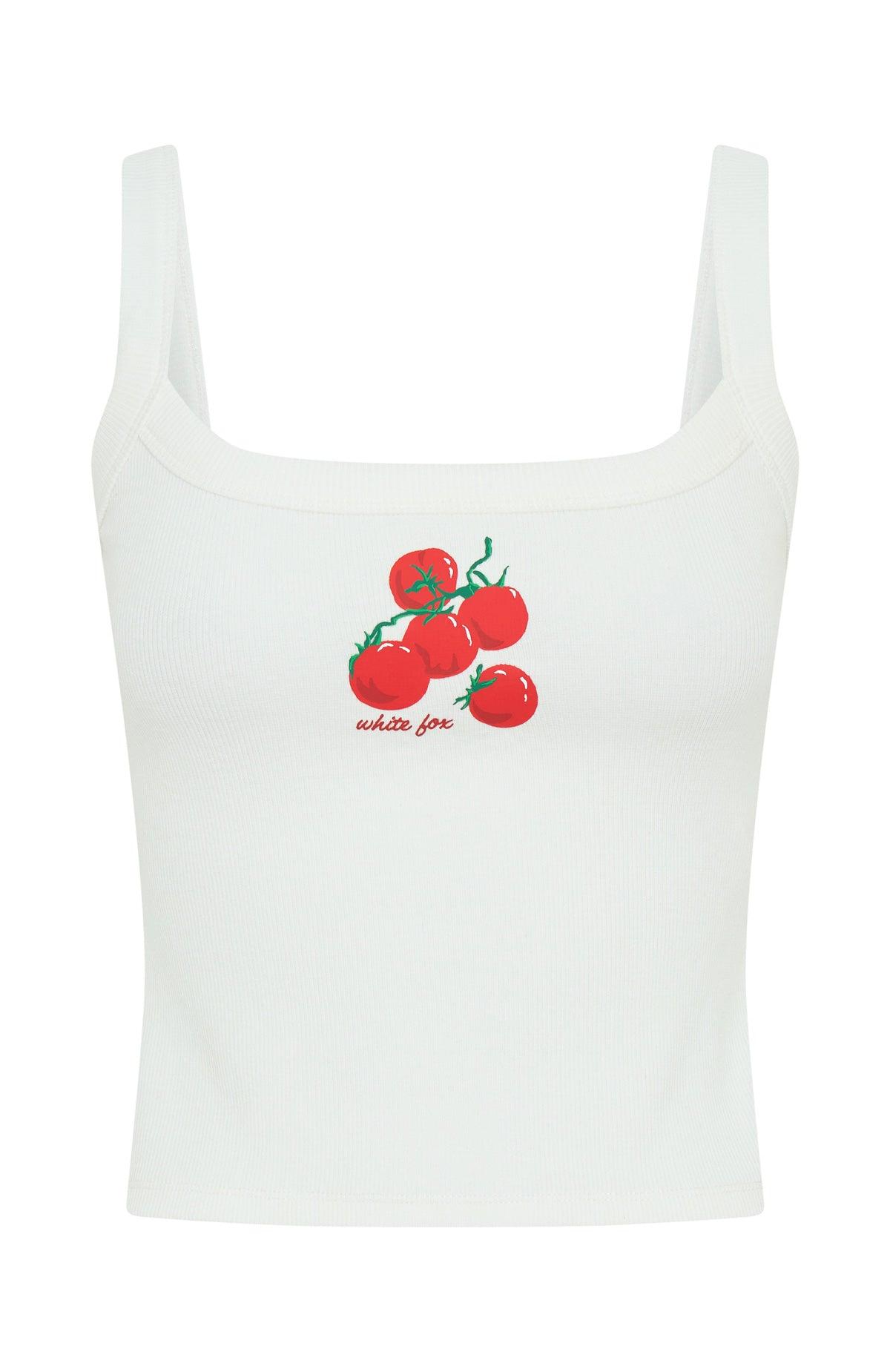 On The Vine Tank Top White Product Image