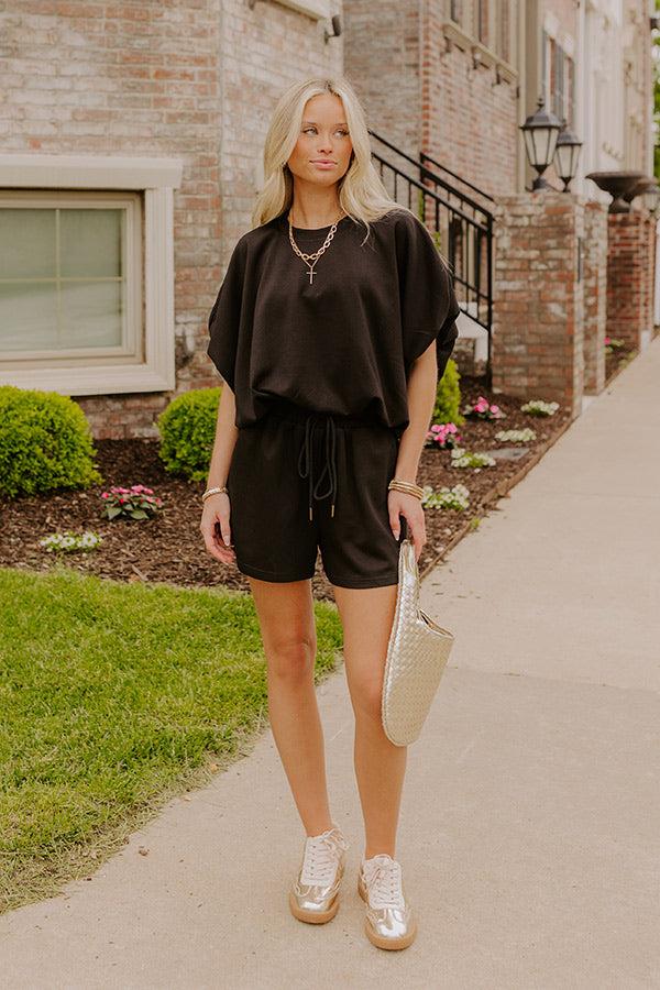 Everyday Chic Bubble Top in Black Product Image