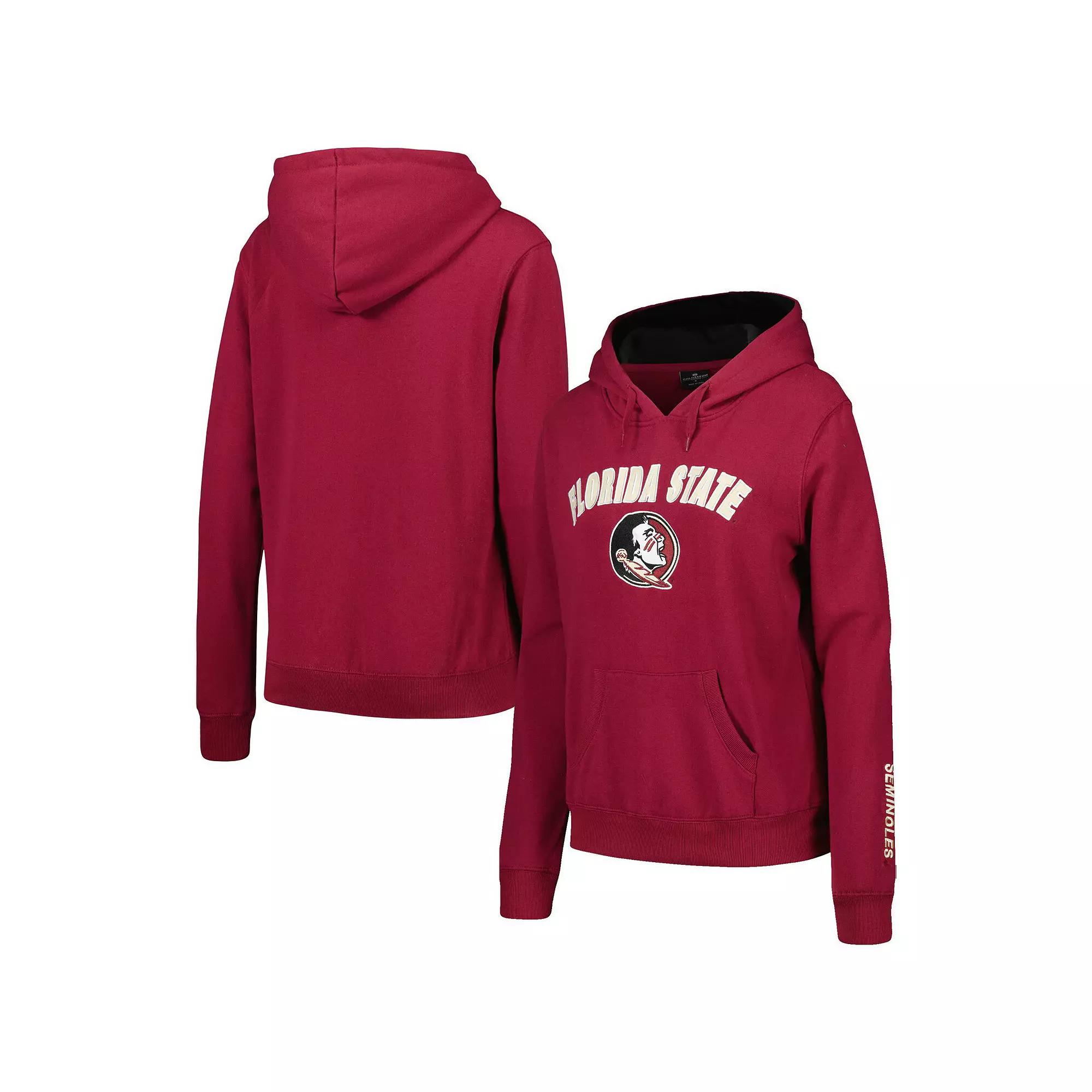 Women's Colosseum Garnet Florida State Seminoles Arch & Logo Pullover Hoodie,  Product Image