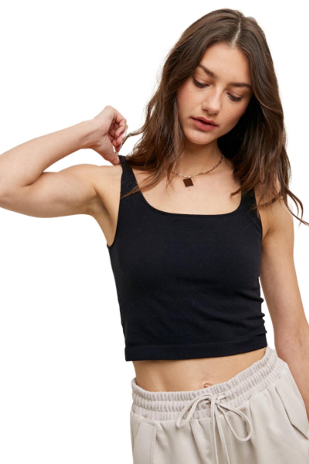 Seamless Ribbed Knit Bra Product Image