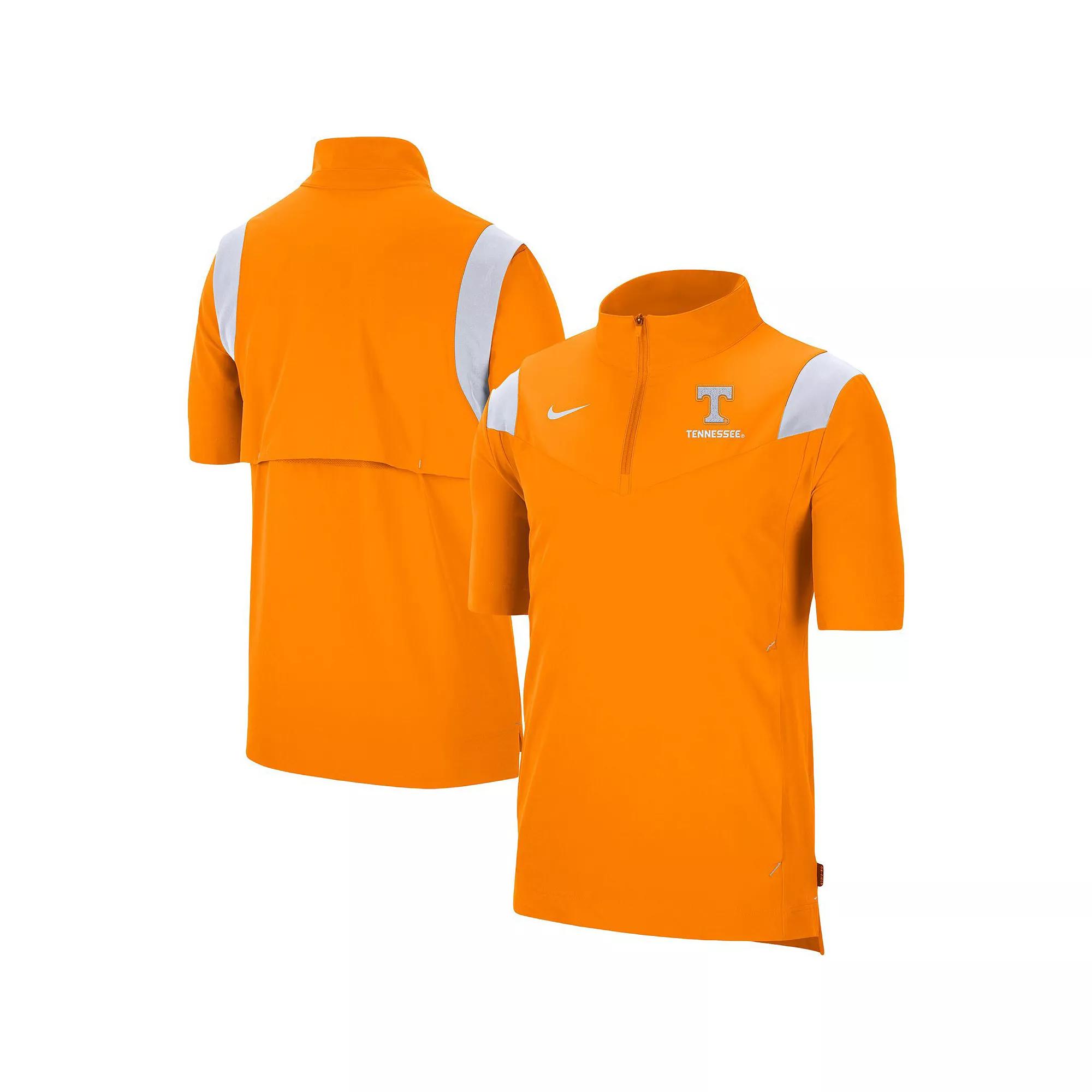 Men's Nike Tennessee Orange Tennessee Volunteers Coach Short Sleeve Quarter-Zip Jacket, Size: Small Product Image