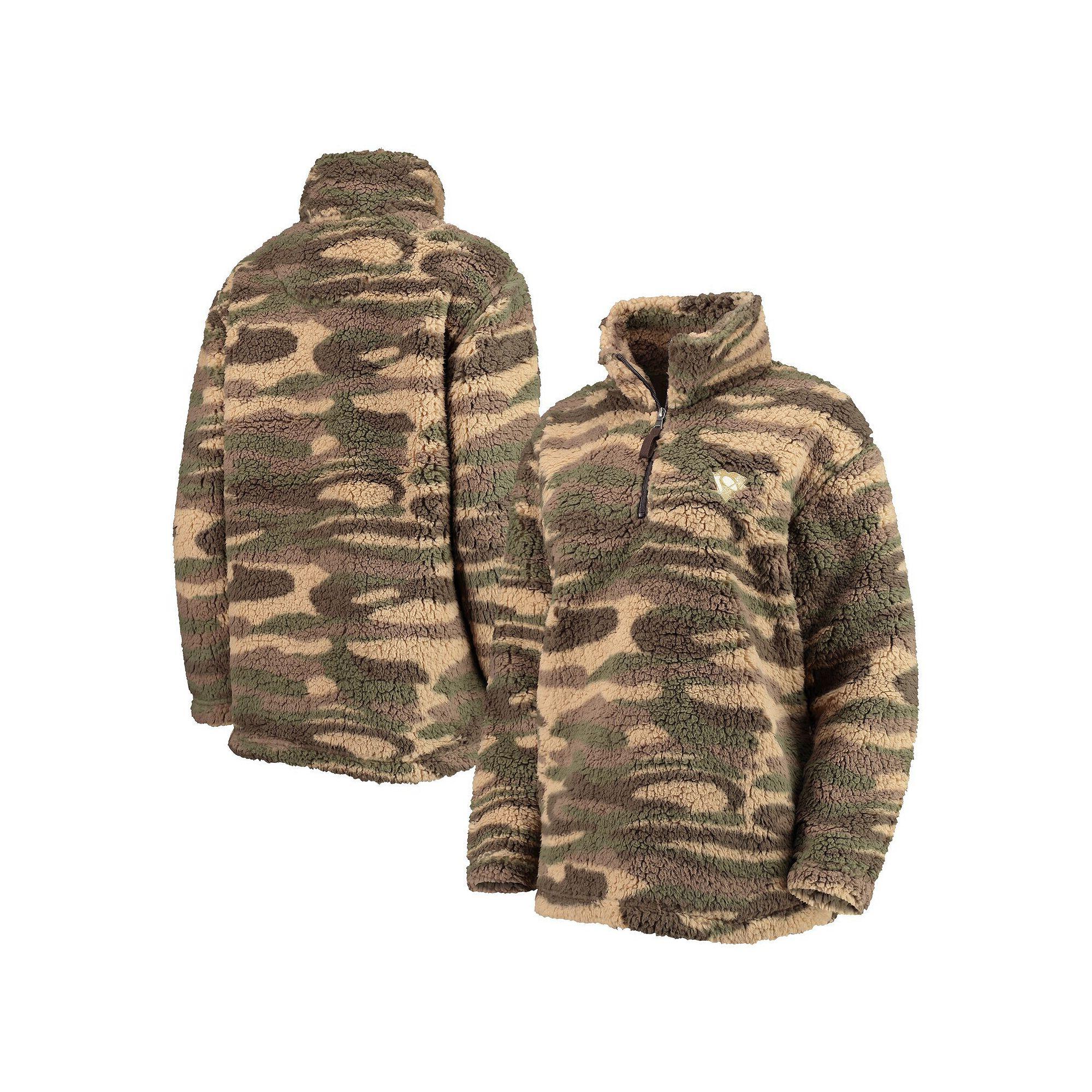 Women's G-III Sports by Carl Banks Camo Pittsburgh Penguins Sherpa Quarter-Zip Jacket,  Product Image