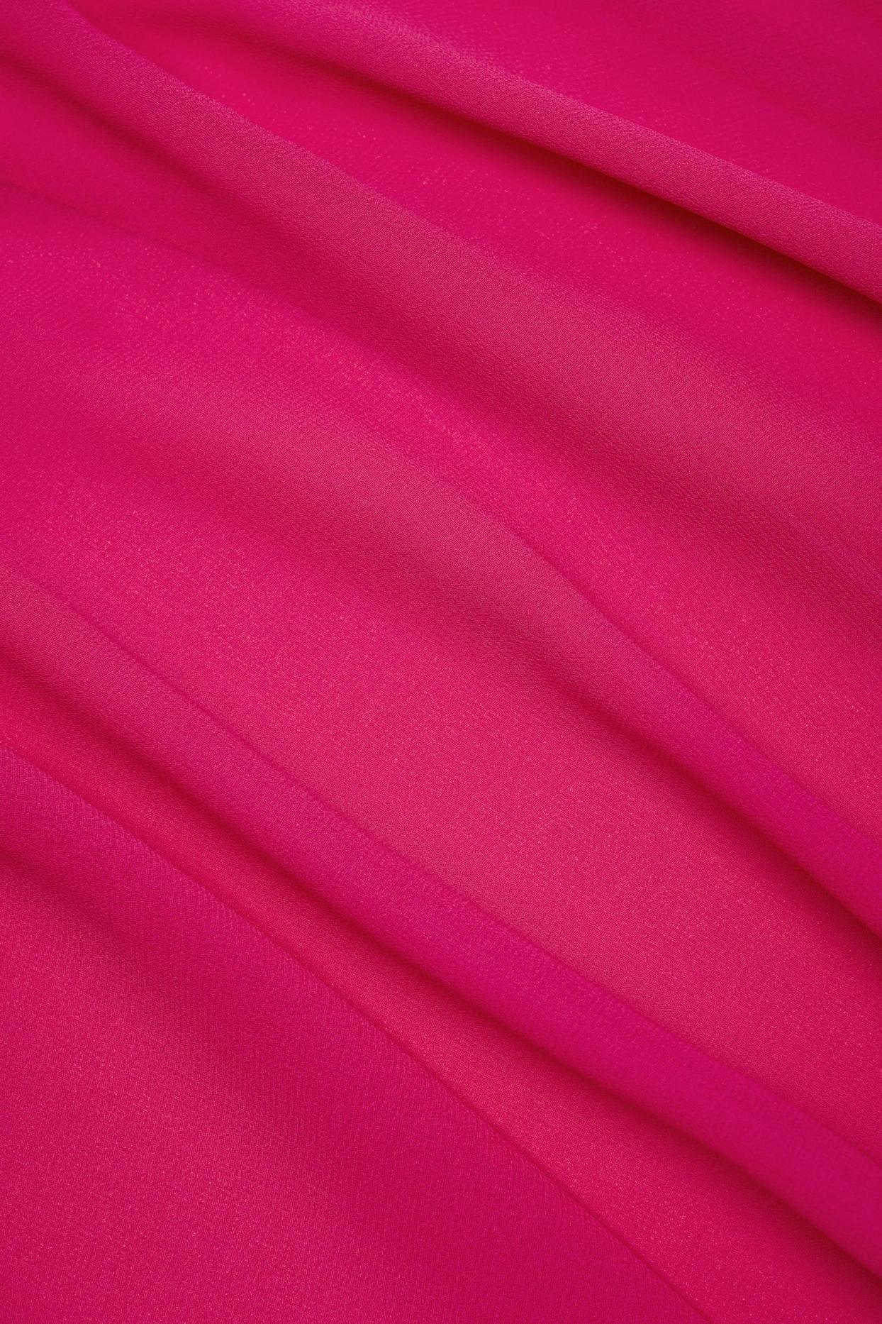 Cowl-Neck Mini Dress in Fuchsia Pink Product Image