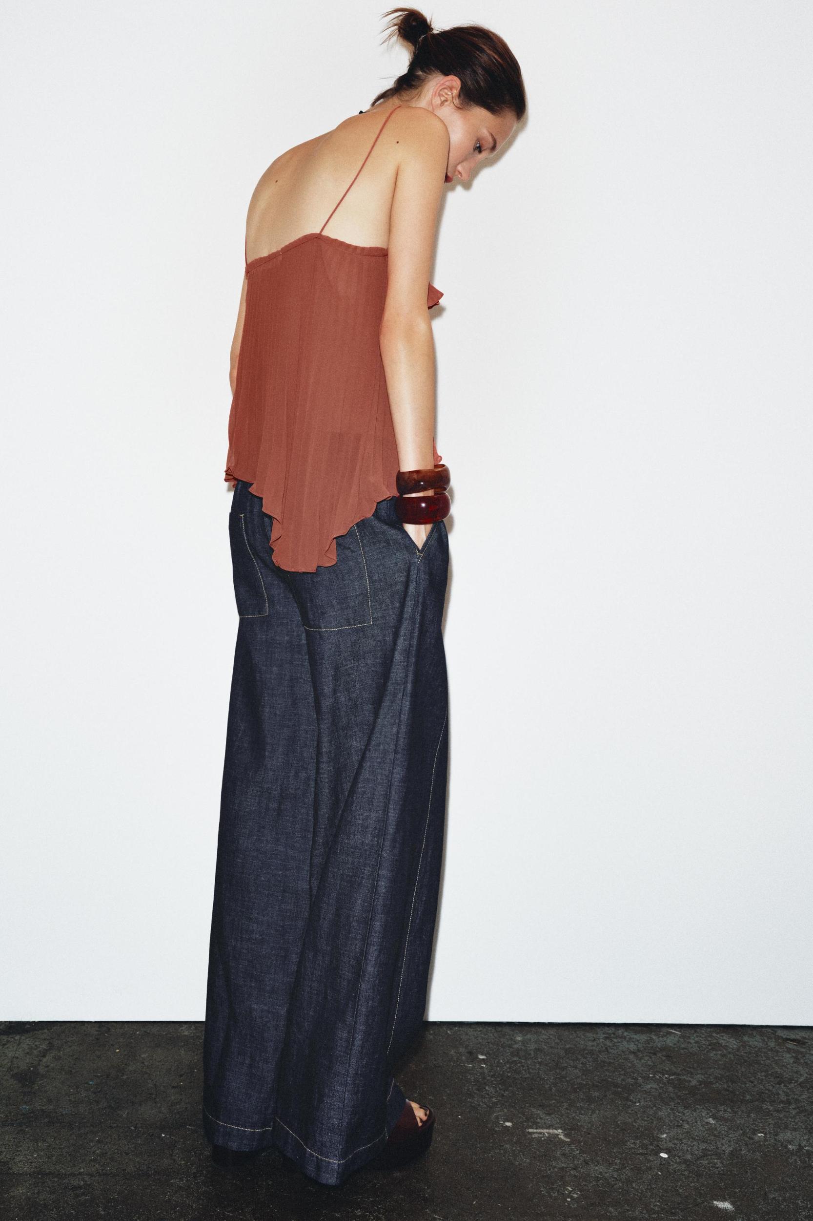 PLEATED RUFFLE TOP Product Image