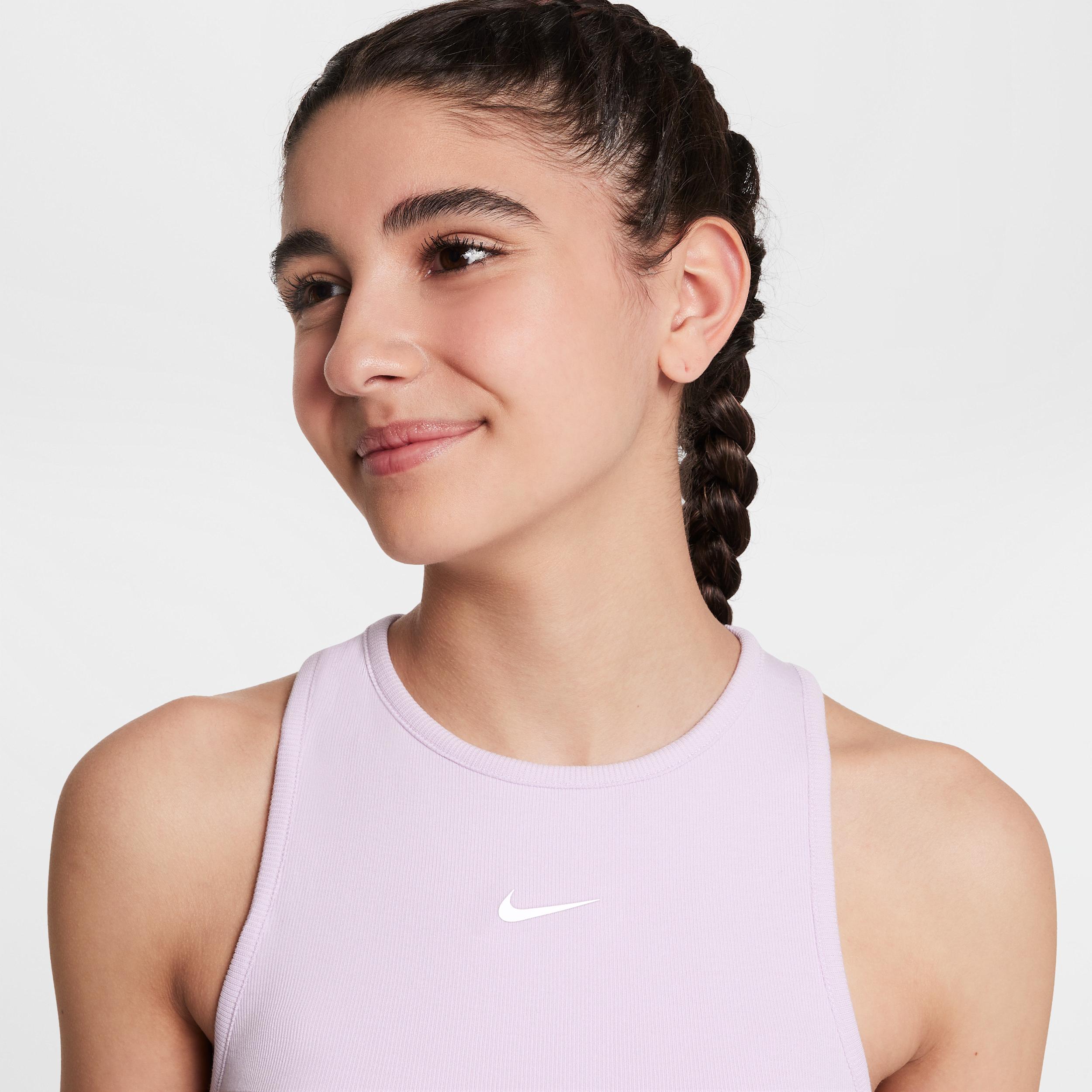 Womens Nike Sportswear Girls Ribbed Tank Top | FZ5551-537 Product Image