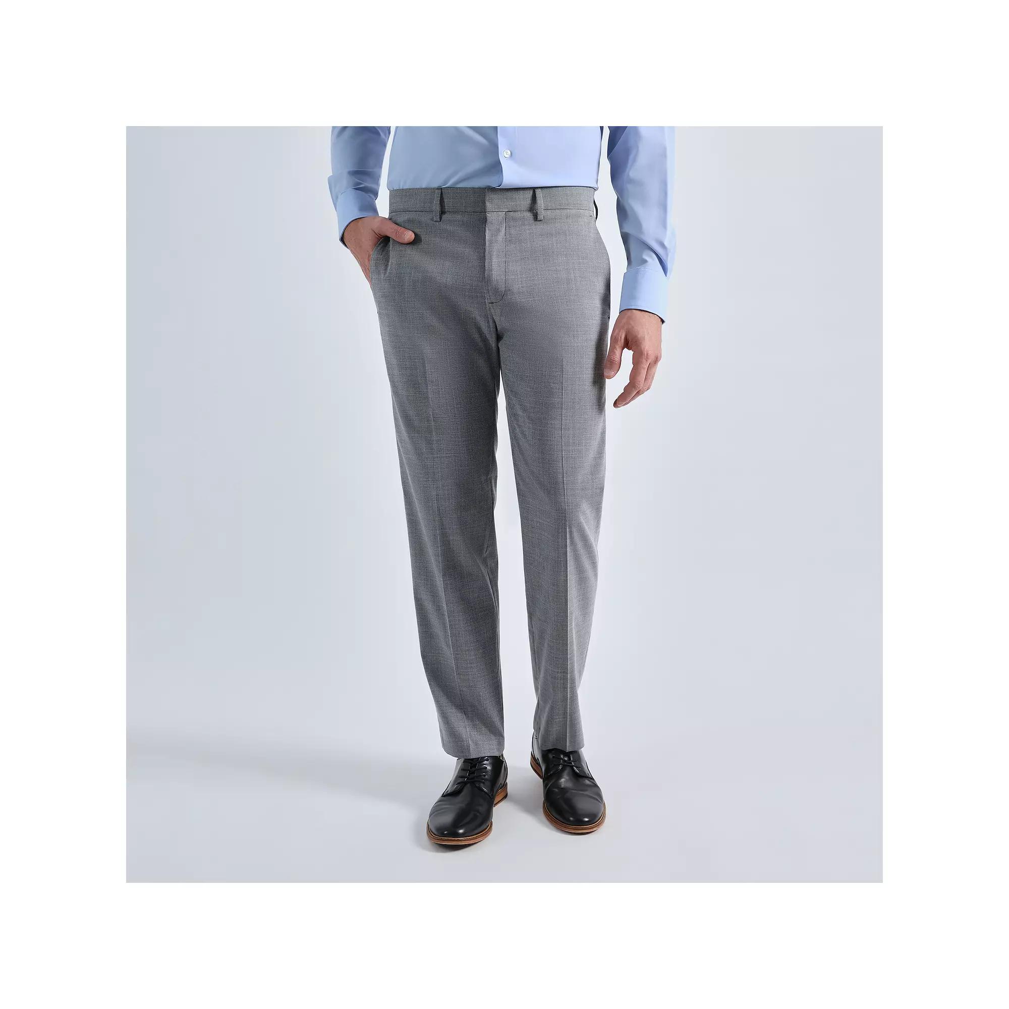 Mens Haggar Micro Houndstooth Slim Fit Flat Front Suit Pants Product Image