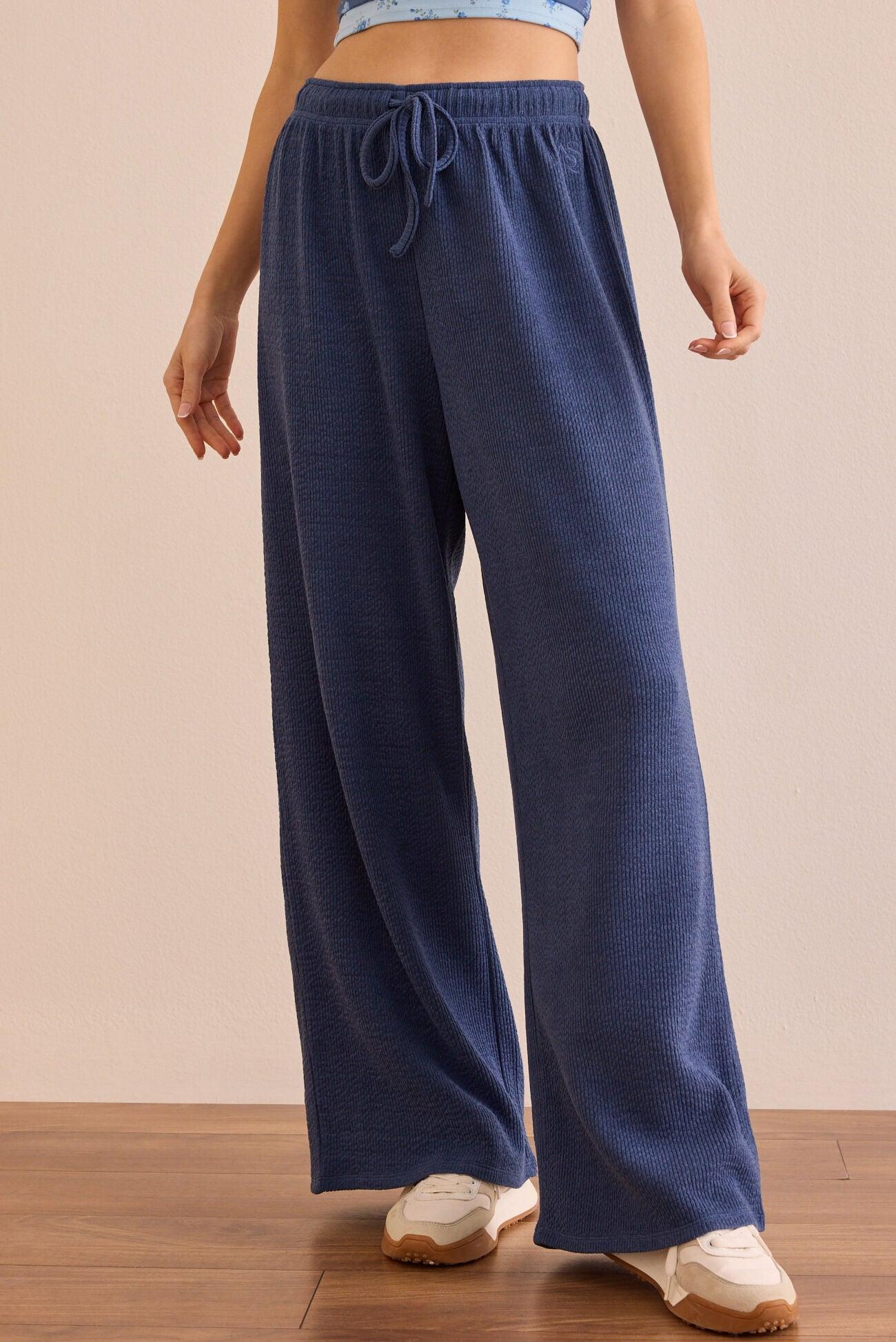 Balanced Ease Ribbed Wide Leg Pants Product Image