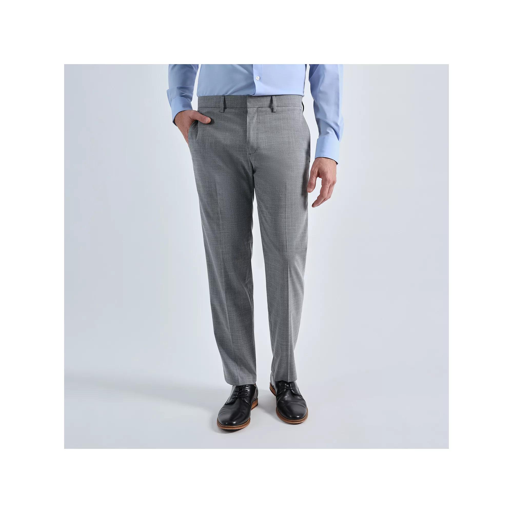 Mens Haggar Micro Houndstooth Slim Fit Flat Front Suit Pants Product Image