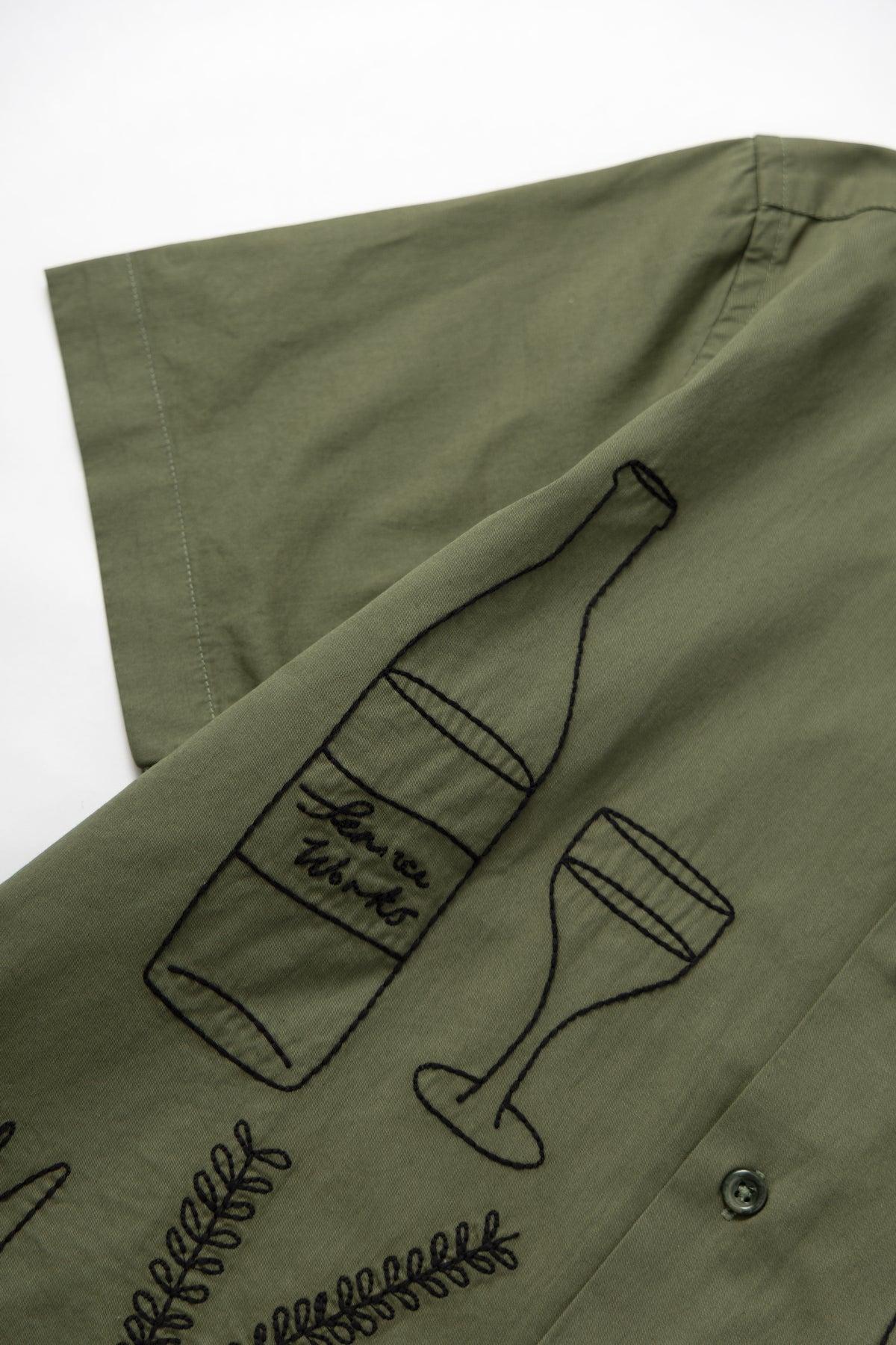 Light Twill Picnic Short Sleeve Shirt - Olive Product Image