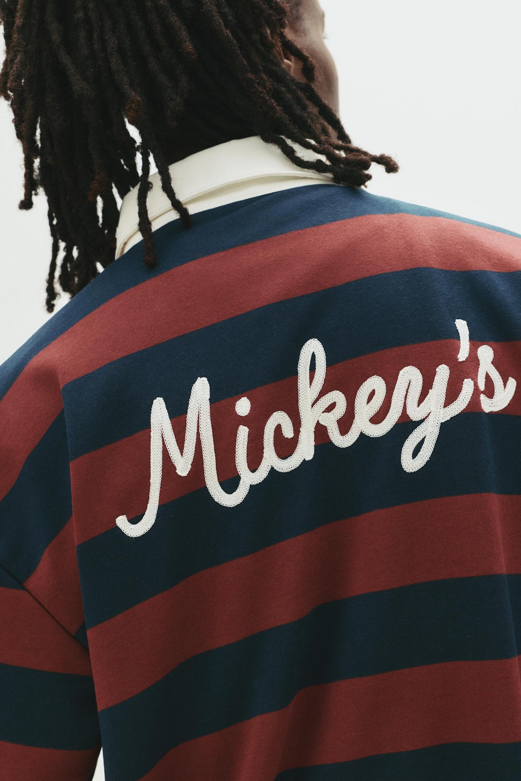 Striped Mickey Mouse polo shirt Product Image