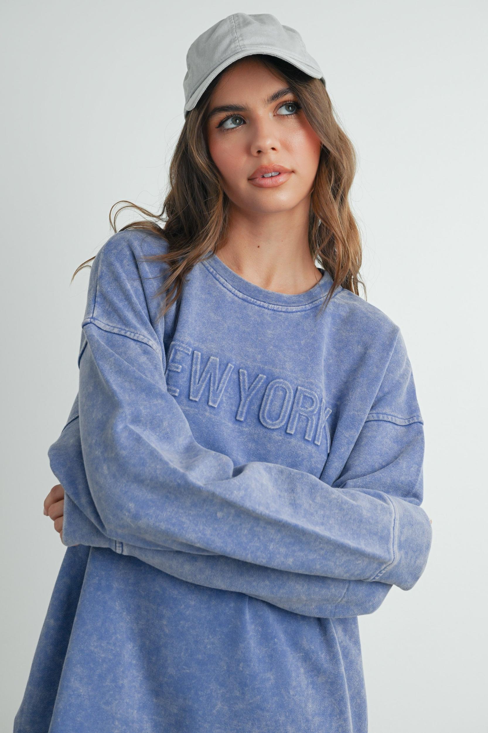 New York Sweatshirt Dress Product Image