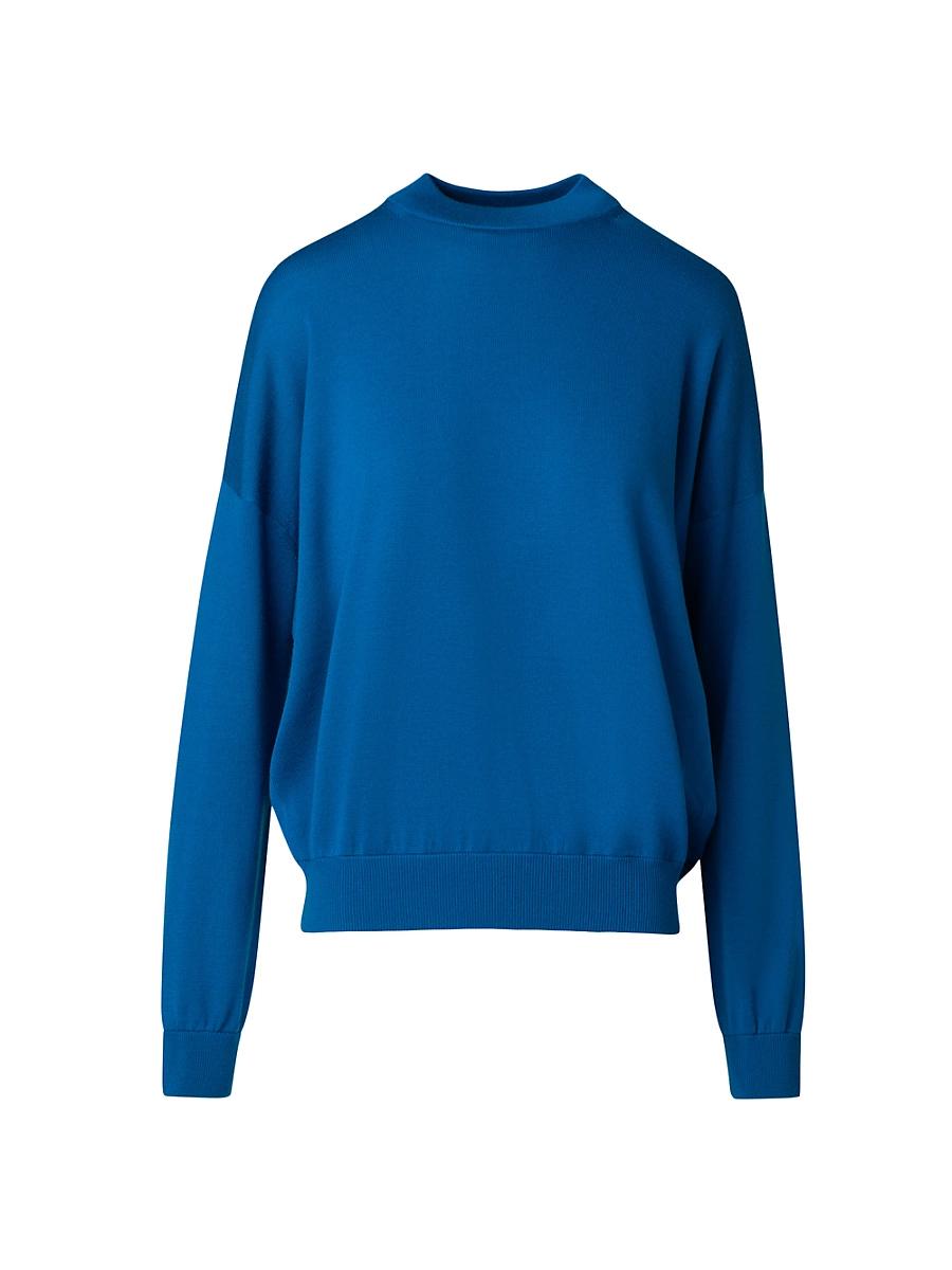 Womens Mock Turtleneck Wool Sweater Product Image