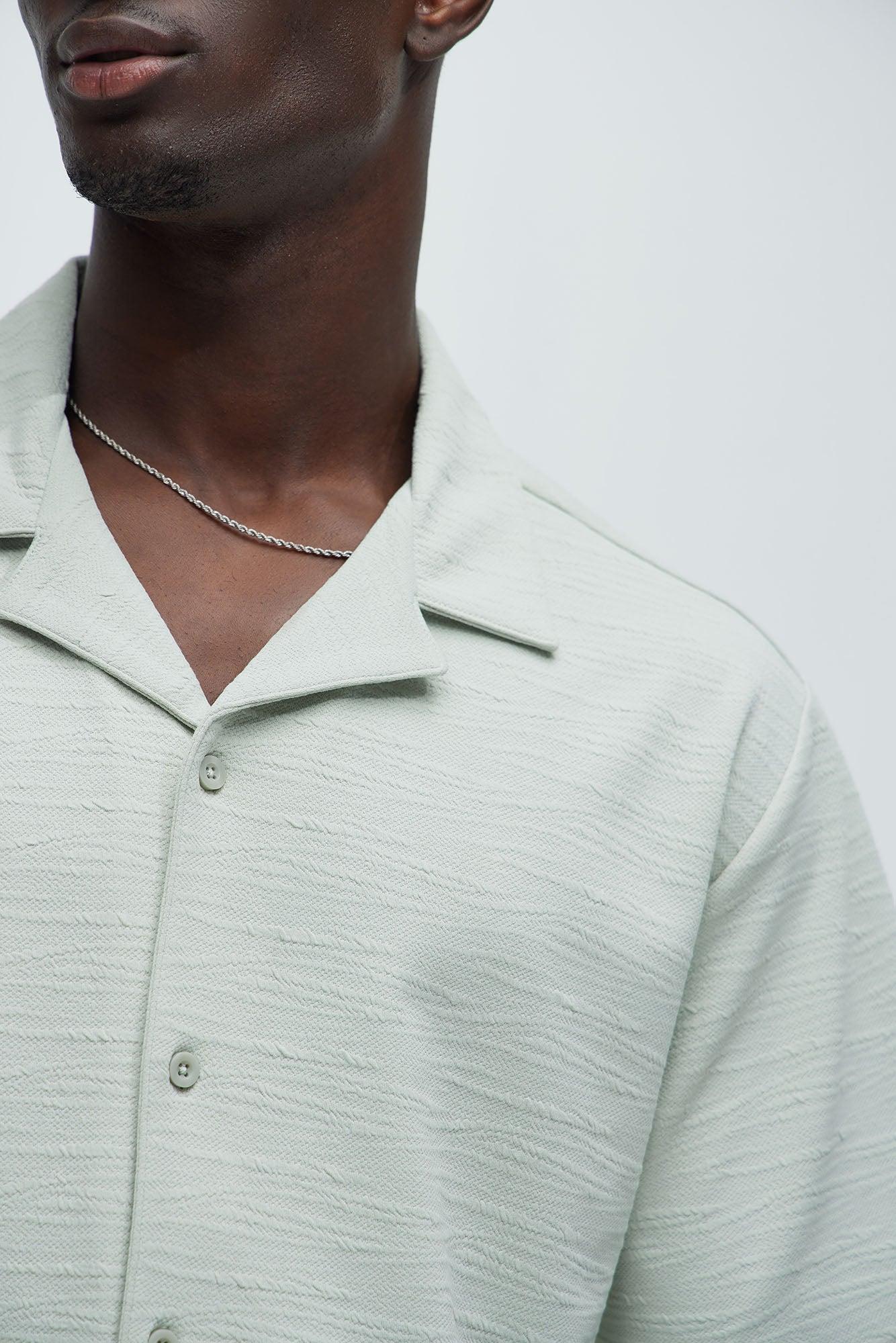 Reid Textured Shirt - Sage Product Image