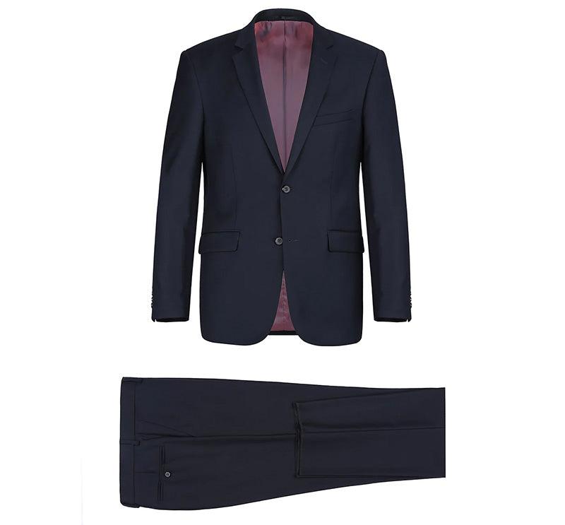 (Limited Sizes) 100% Virgin Wool Regular Fit Navy Suit Product Image