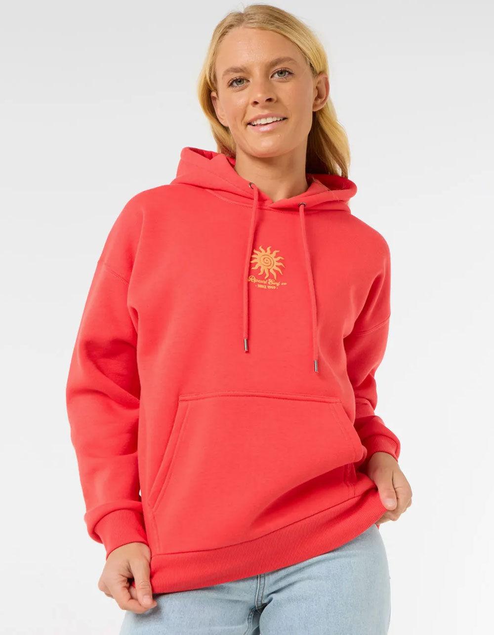 RIP CURL Cala Band Womens Hoodie - RED Product Image