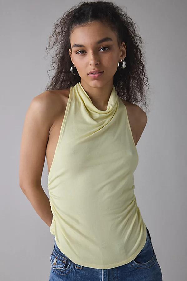 Urban Outfitters UO Tear It Up High-Neck Twisted Back Cropped Tank Top Womens at Urban Outfitters Product Image