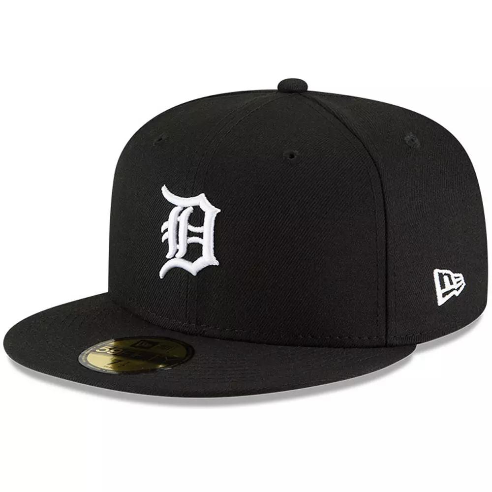 Men's New Era Black Detroit Tigers Logo 59FIFTY Fitted Hat, Size: 7 3/8 Product Image