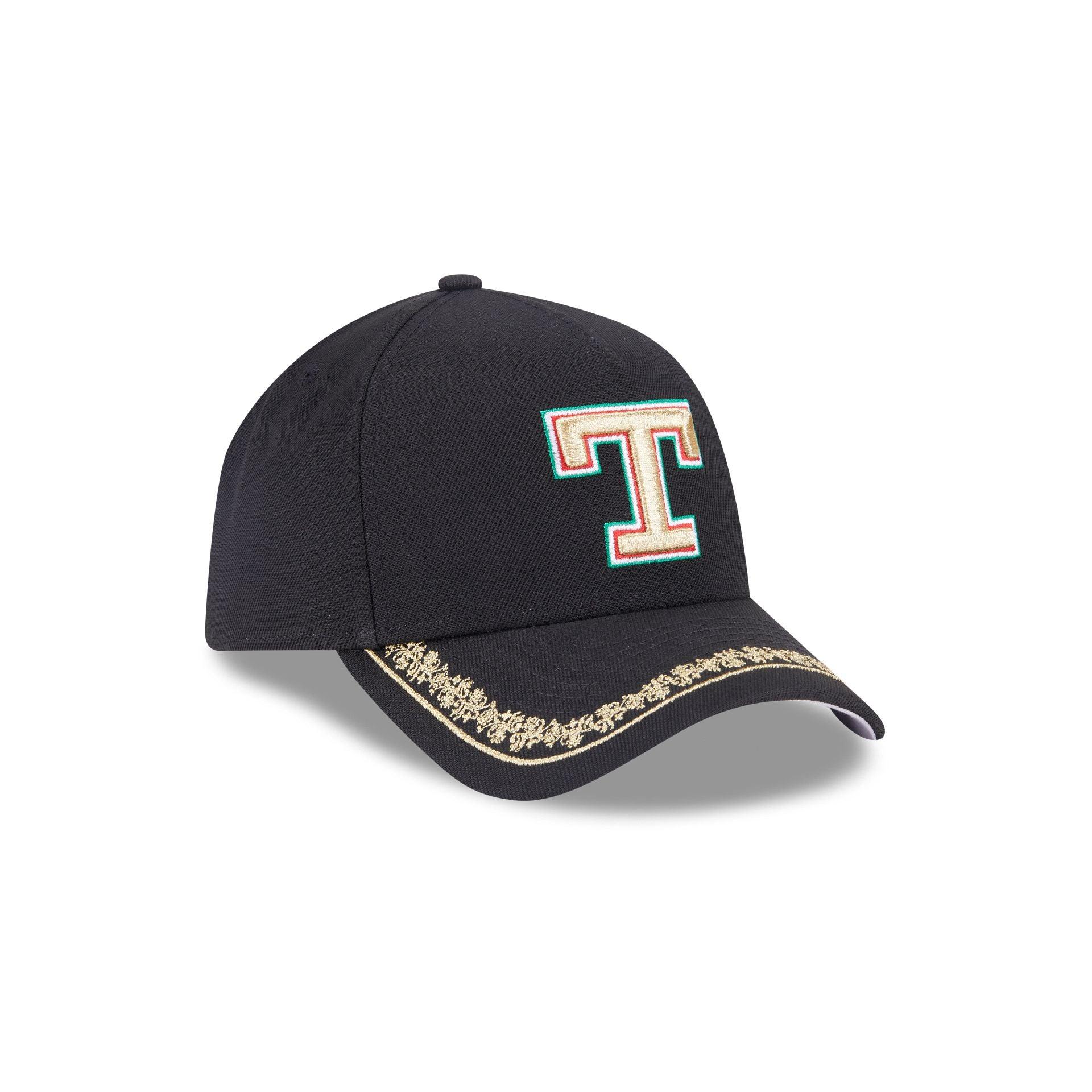 Texas Rangers Ornate Visor 9FORTY A-Frame Snapback Hat Male Product Image