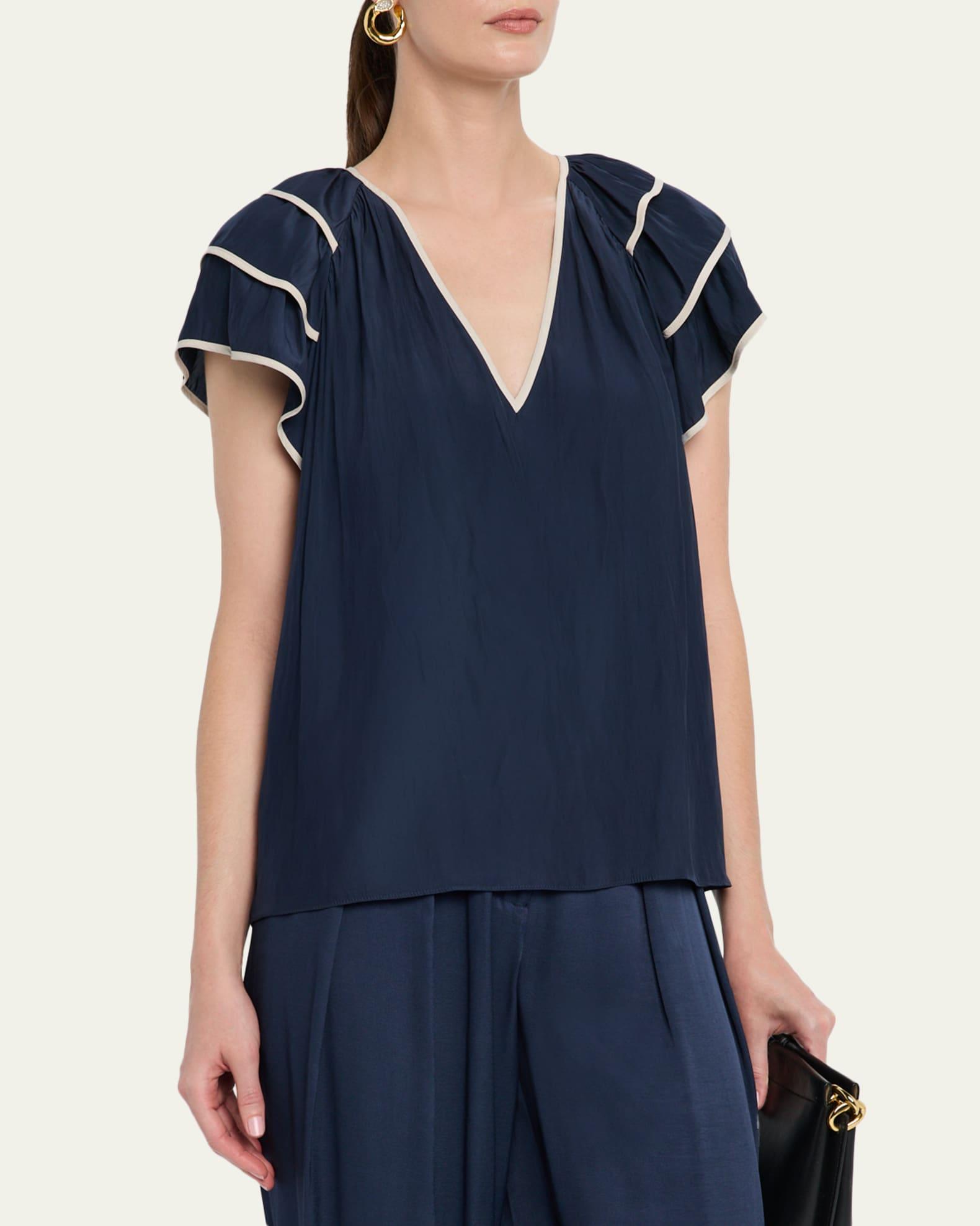 Jordan Tiered Ruffle-Sleeve Blouse Product Image