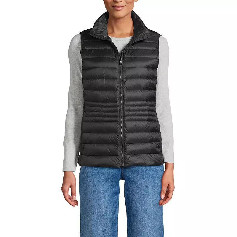Women's Lands' End Wanderweight Packable Down Vest,  Product Image