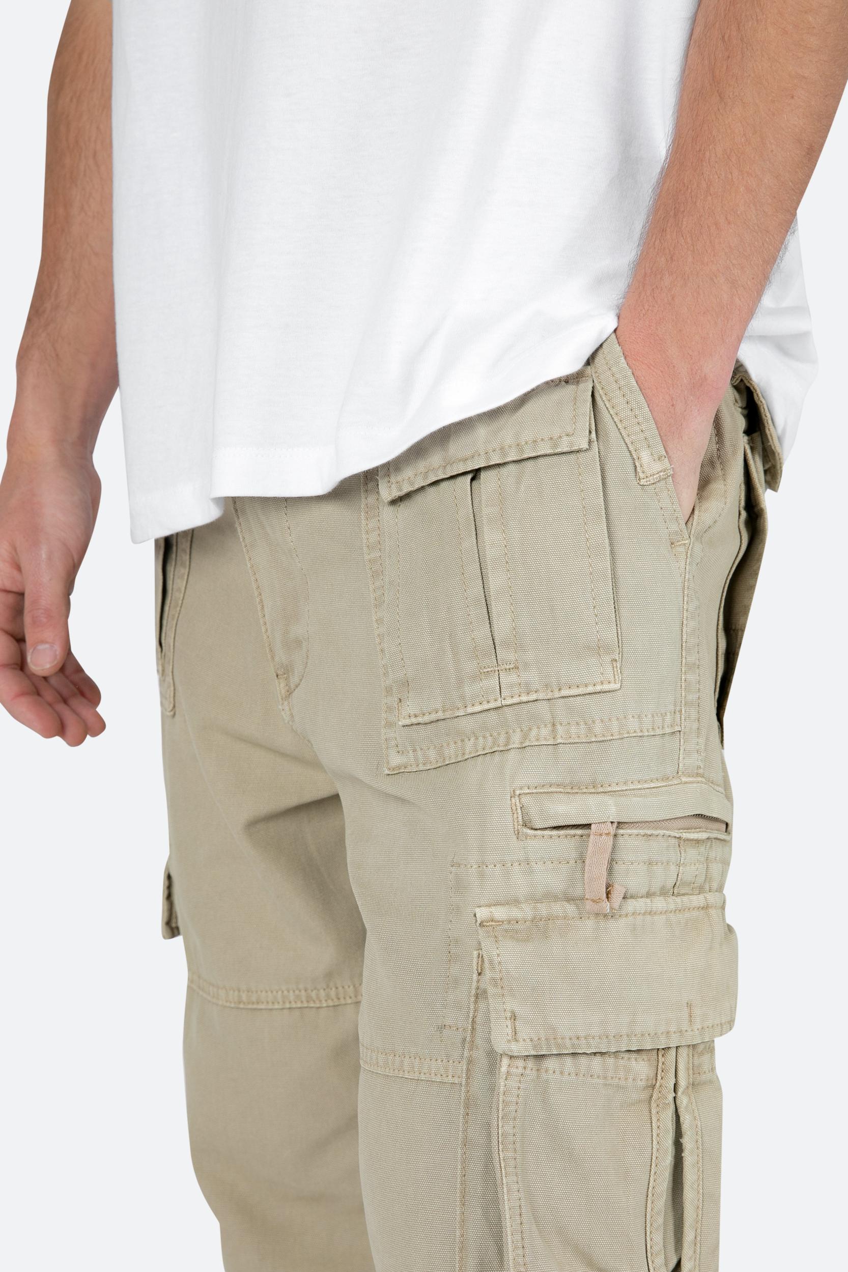 Military Cargo Pants - Brown Product Image