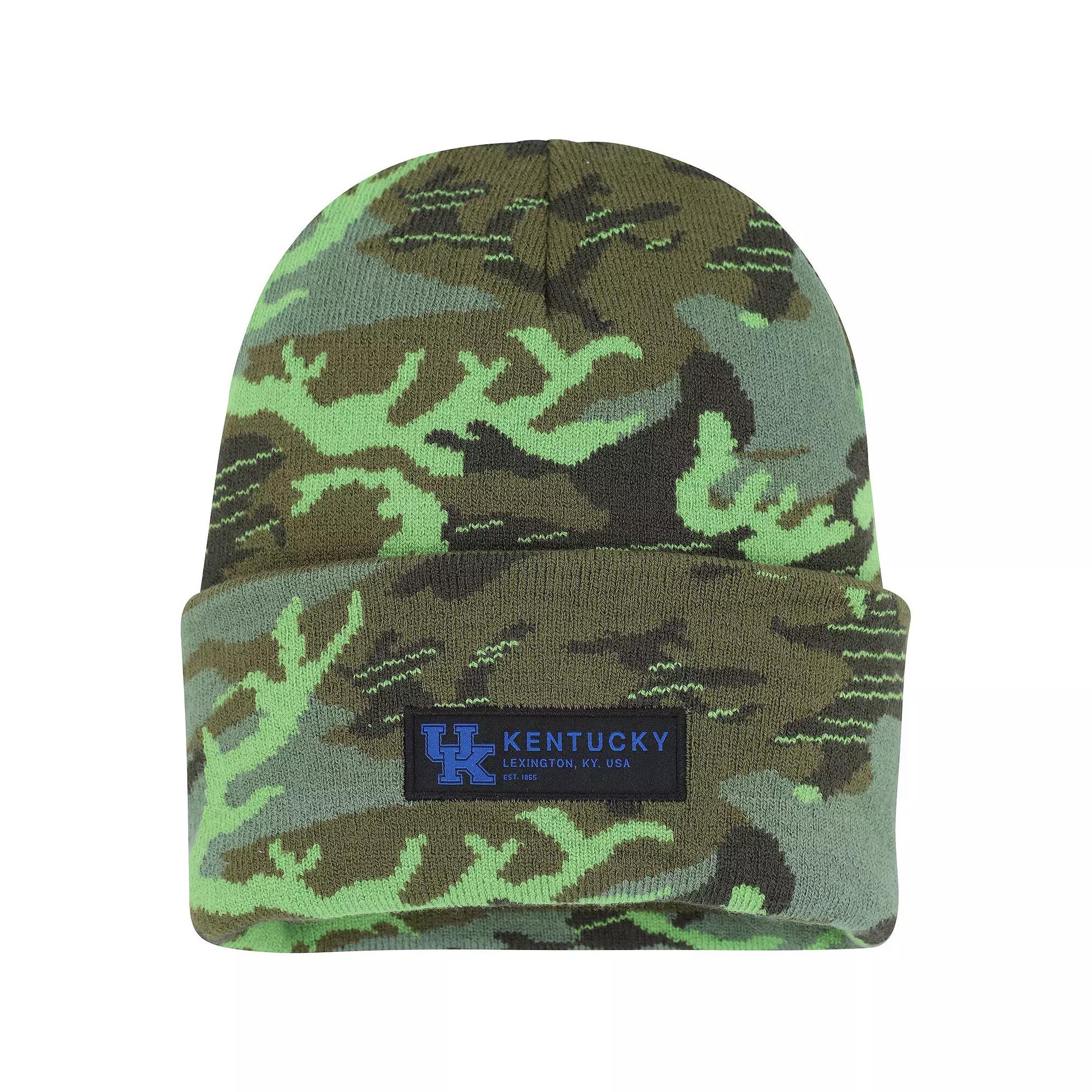Men's Nike Camo Kentucky Wildcats Veterans Day Cuffed Knit Hat, Green Product Image