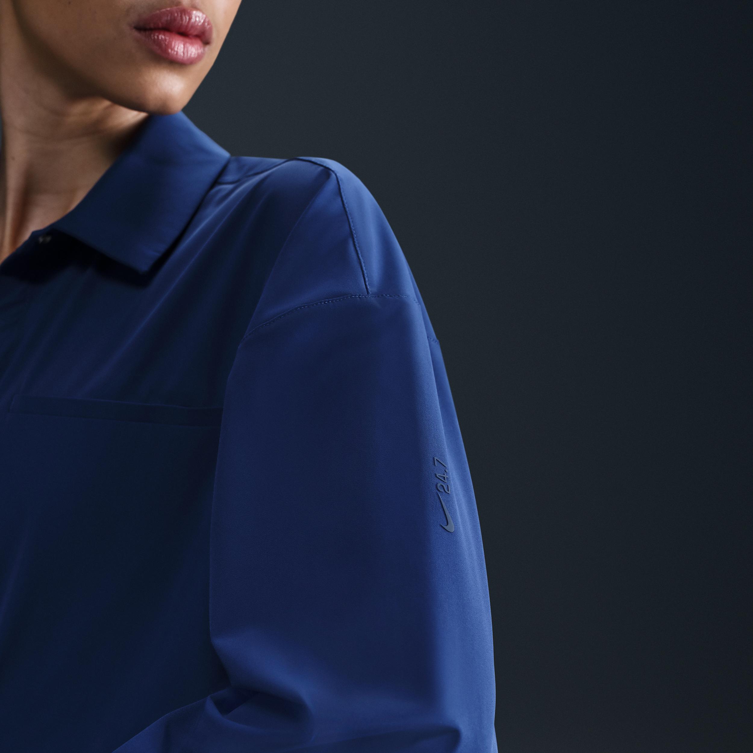 Nike Womens 24.7 PerfectStretch Dri-FIT Oversized Long-Sleeve Shirt | HM8385-455 Product Image