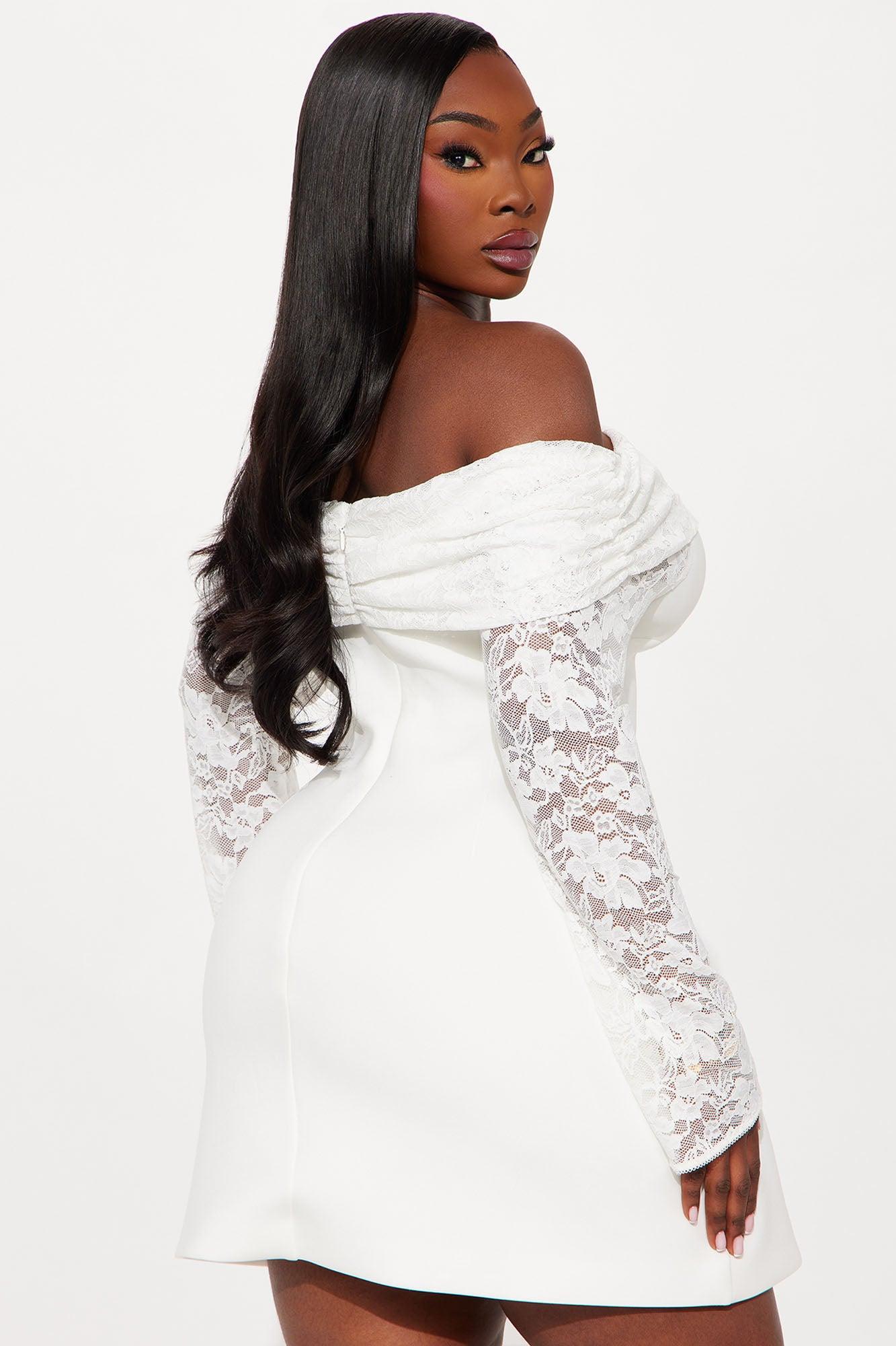 Milani Long Sleeve Mini Dress - White Female Product Image