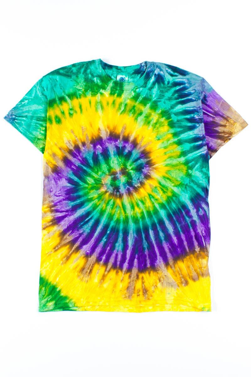 Mardi Gras Swirl Tie Dye Shirt Product Image