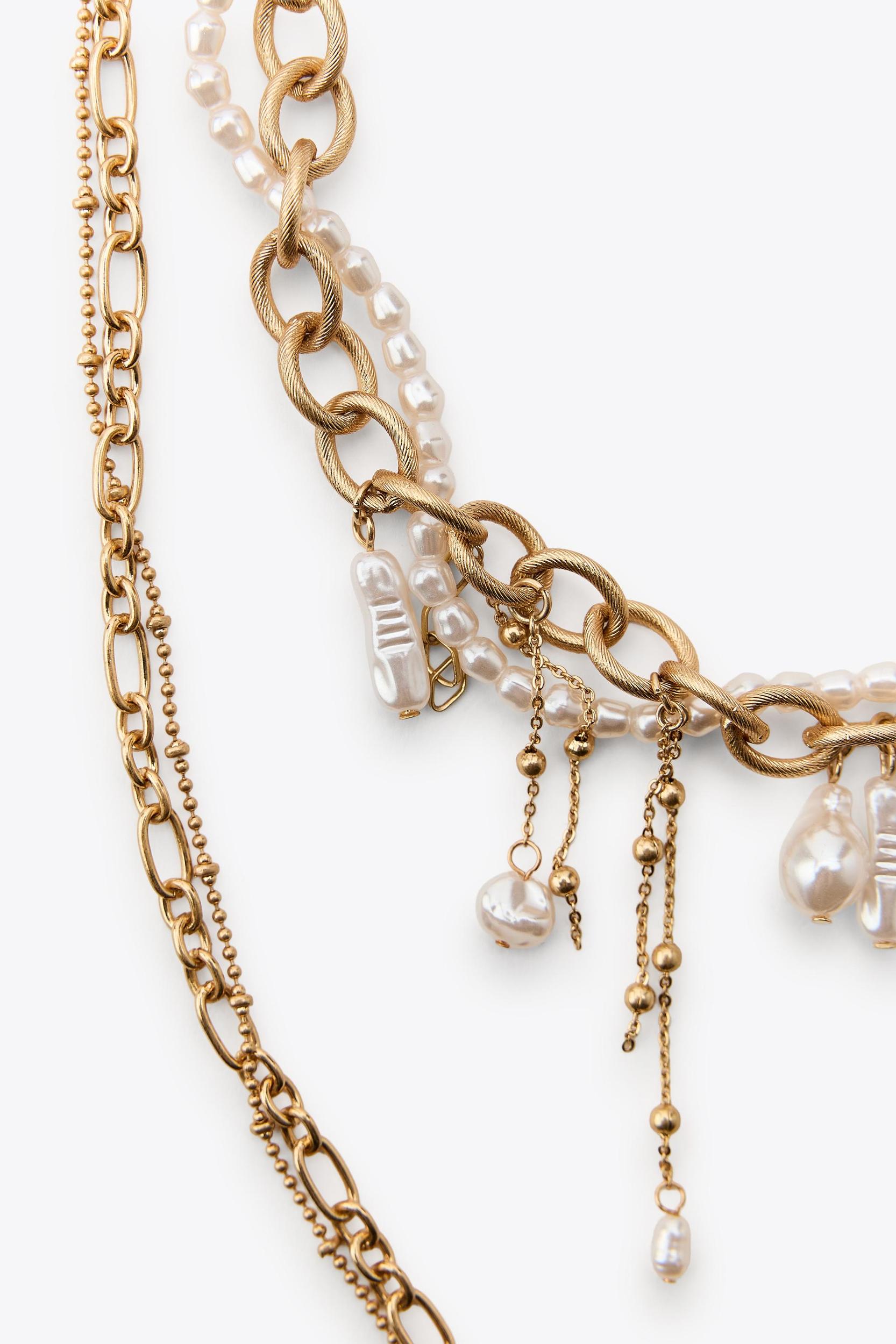 PACK OF 2 PEARL CHAIN NECKLACES Product Image