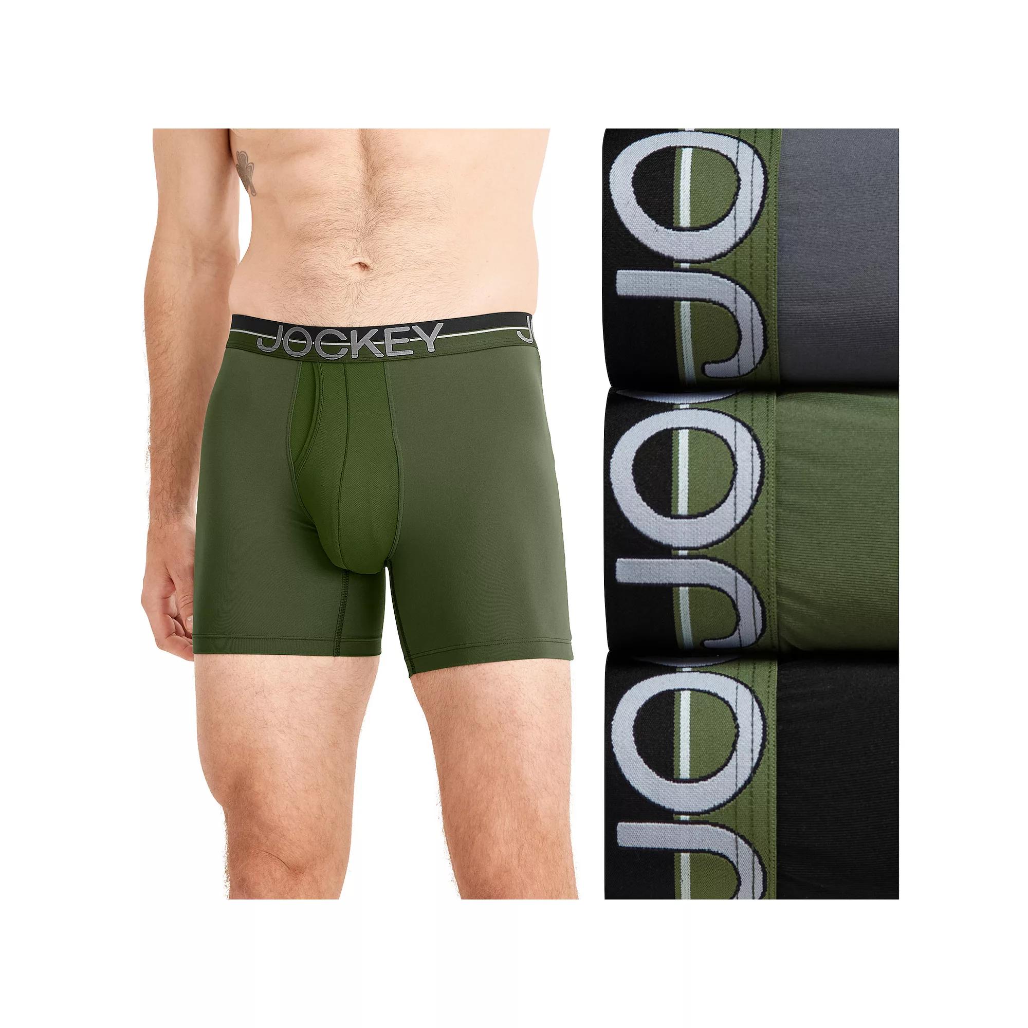 Men's Jockey® 3-Pack Infinite Cool Microfiber Stretch 6" Boxer Brief,  Product Image