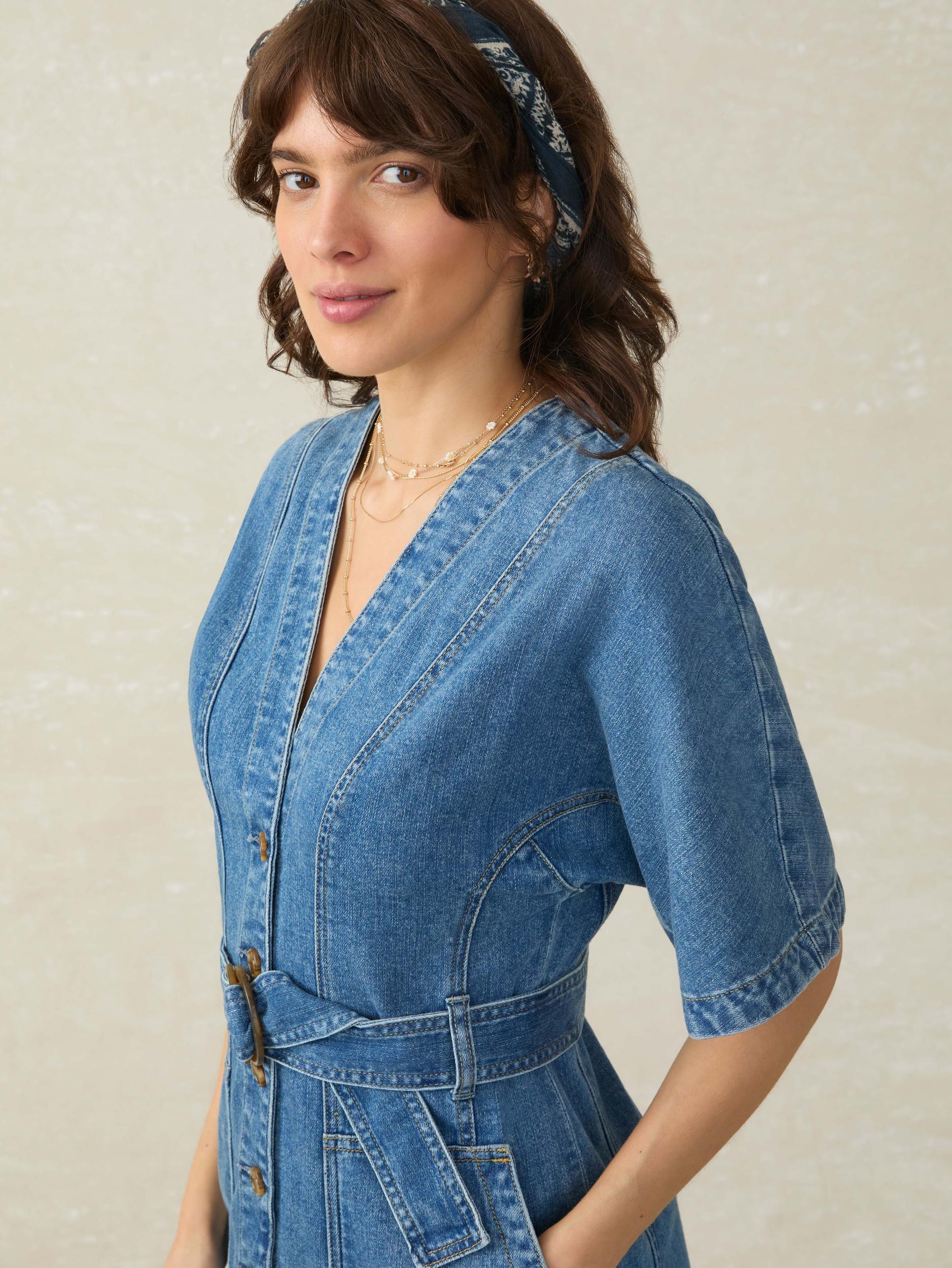 Denim Camille Mini Dress - Sedona Blue Wash Female Product Image