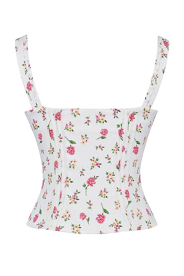 Chicca  rose print floral top Product Image