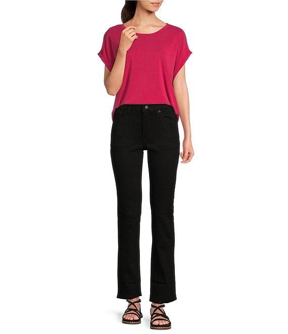 Lucky Brand Mid Rise Sweet Straight Leg Ankle Length Stretch Denim Jeans Product Image